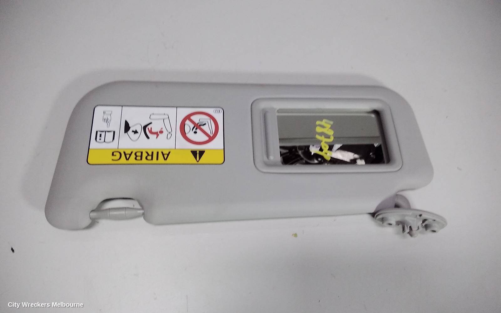 TOYOTA COROLLA SUNVISOR, ZRE182R, LH SIDE, 10/2012 - 06/2018