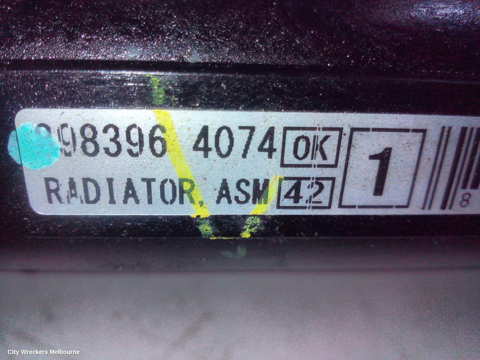 ISUZU DMAX RADIATOR, AUTO/MANUAL, 1.9, DIESEL, RG, 07/2021 ONWARDS