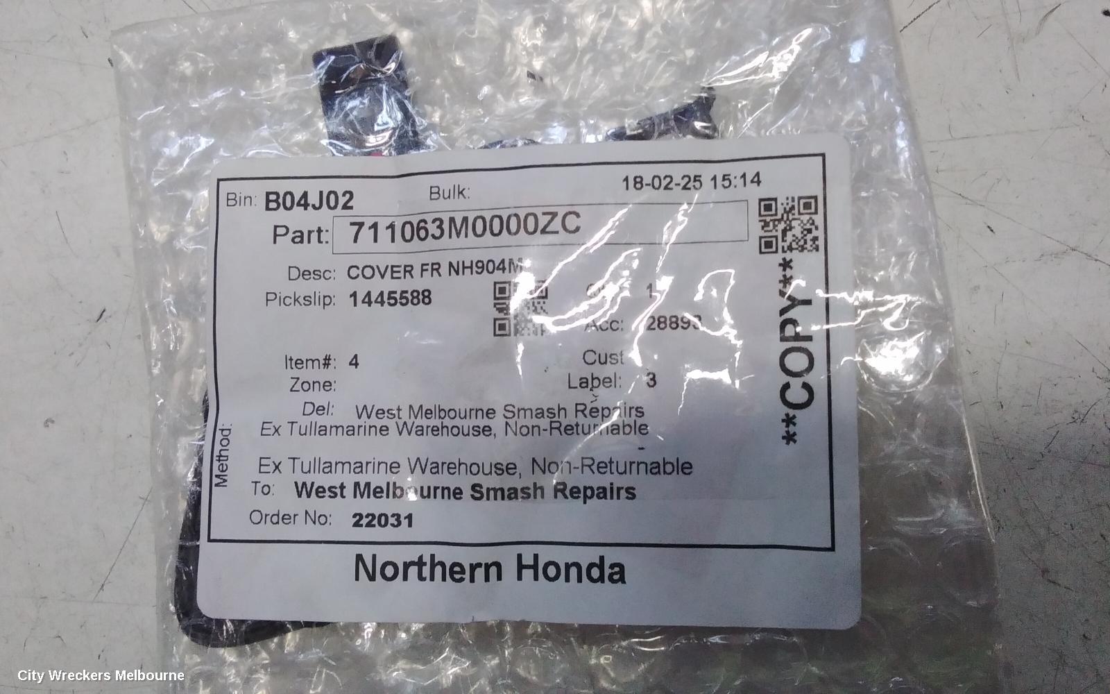HONDA HRV BATTERY TRAY, RU, 12/2014 - 10/2021