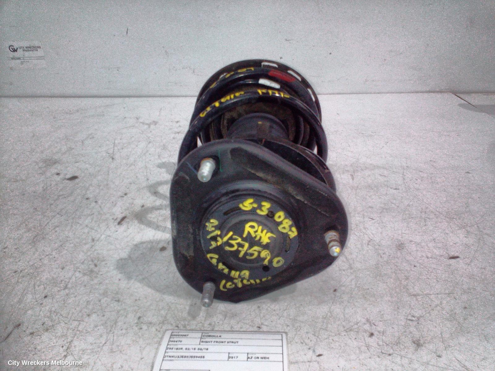 TOYOTA COROLLA RIGHT FRONT STRUT, ZRE182R, 03/2015 - 06/2018