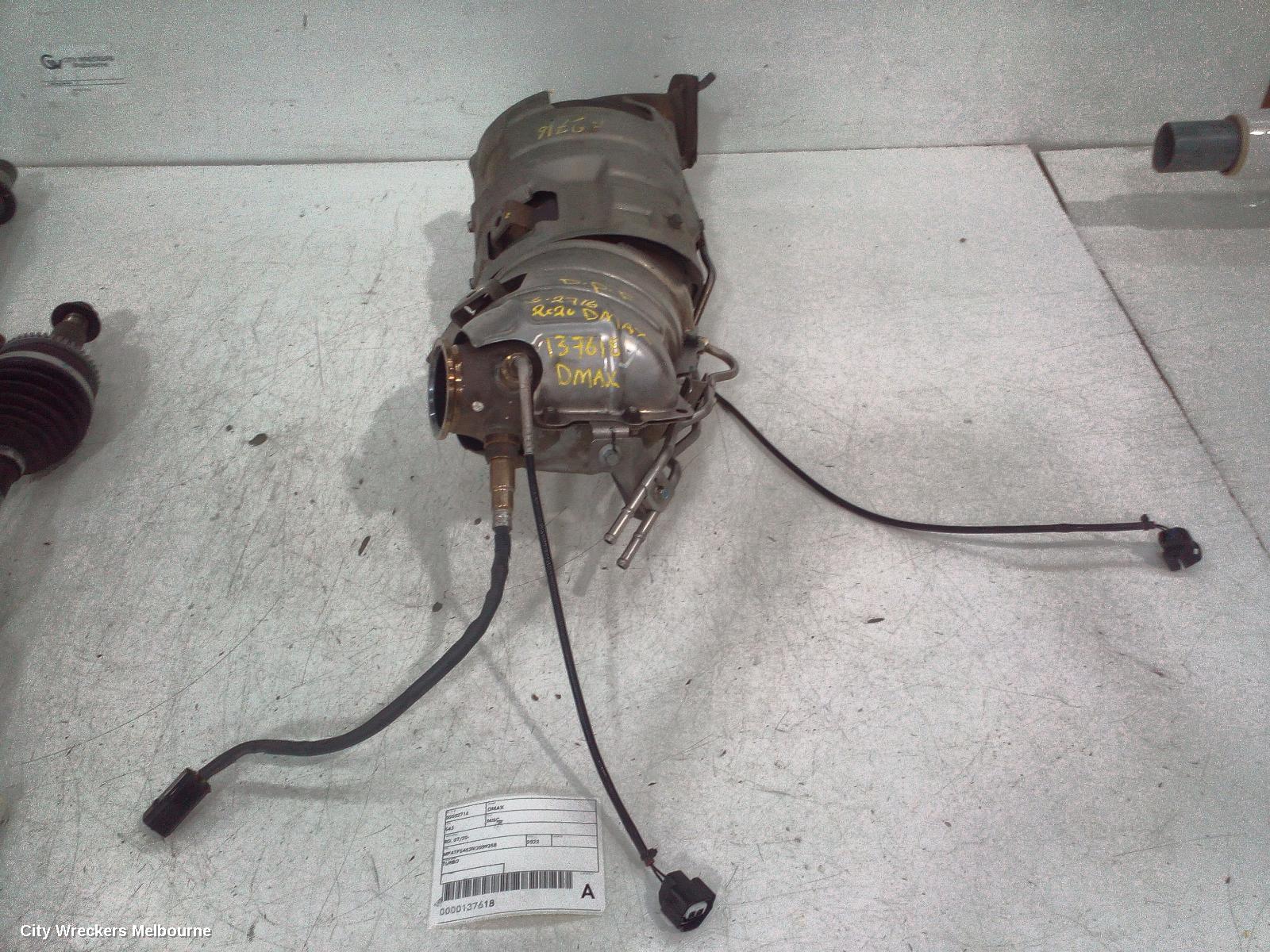 ISUZU DMAX PARTICULATE FILTER/DPF, DIESEL, 3.0, TURBO, RG, 07/2020 ONWARDS