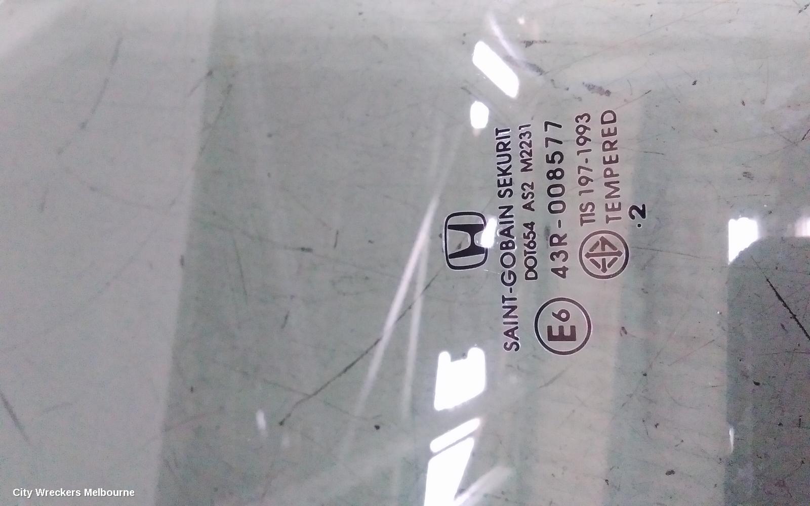 HONDA JAZZ LEFT REAR DOOR WINDOW, GE, 08/2008 - 06/2014