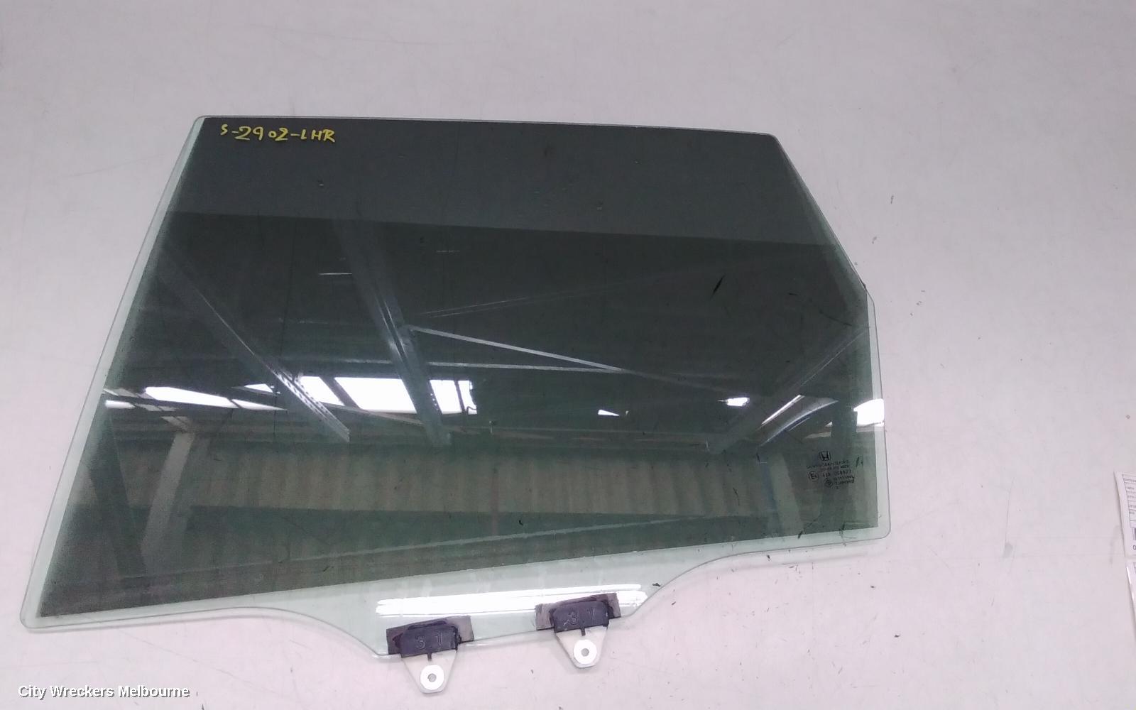 HONDA JAZZ LEFT REAR DOOR WINDOW, GE, 08/2008 - 06/2014