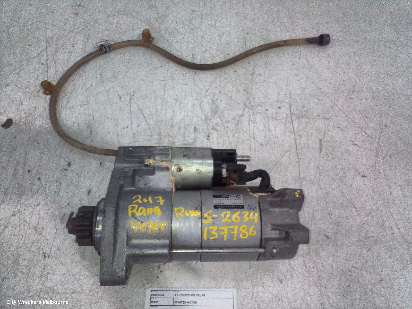 LAND ROVER RANGEROVER VELAR STARTER, L560, PETROL, 3.0, S/CHARGED, 05/2017 ONWARDS