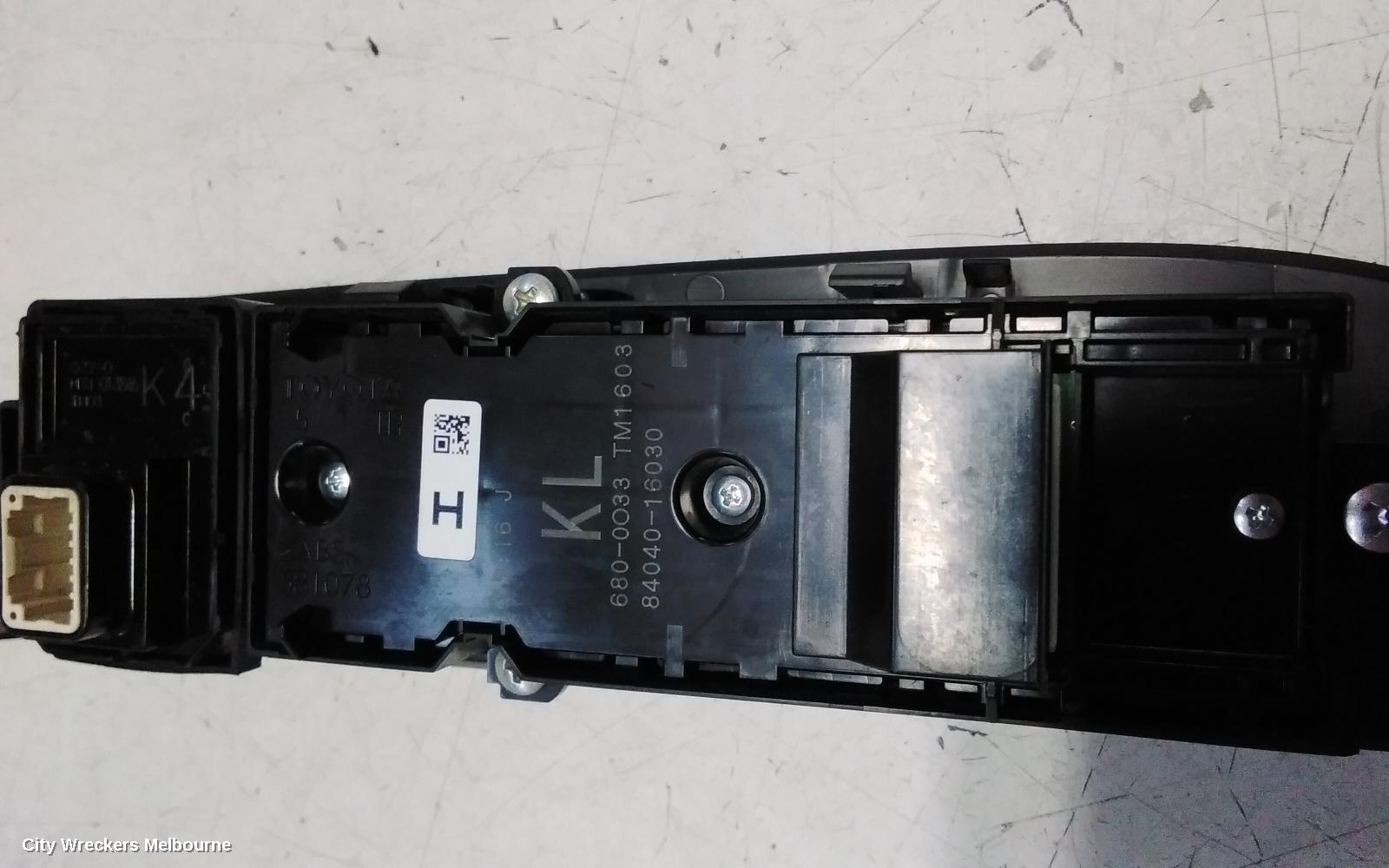 TOYOTA COROLLA CROSS PWR DR WIND SWITCH, XG10, RH FRONT (MASTER SWITCH), 01/2022 ONWARDS