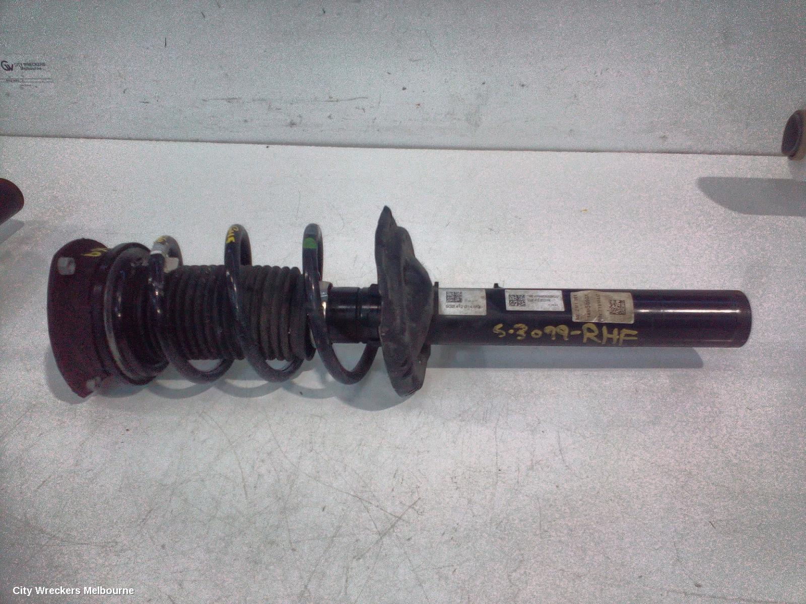 VOLKSWAGEN GOLF RIGHT FRONT STRUT, GEN 8, 2.0, PETROL, ELECTRONIC, 09/2020 ONWARDS