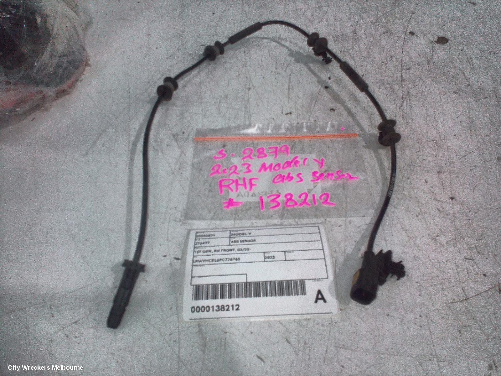 TESLA MODEL Y ABS SENSOR, 1ST GEN, RH FRONT, 03/2022 ONWARDS