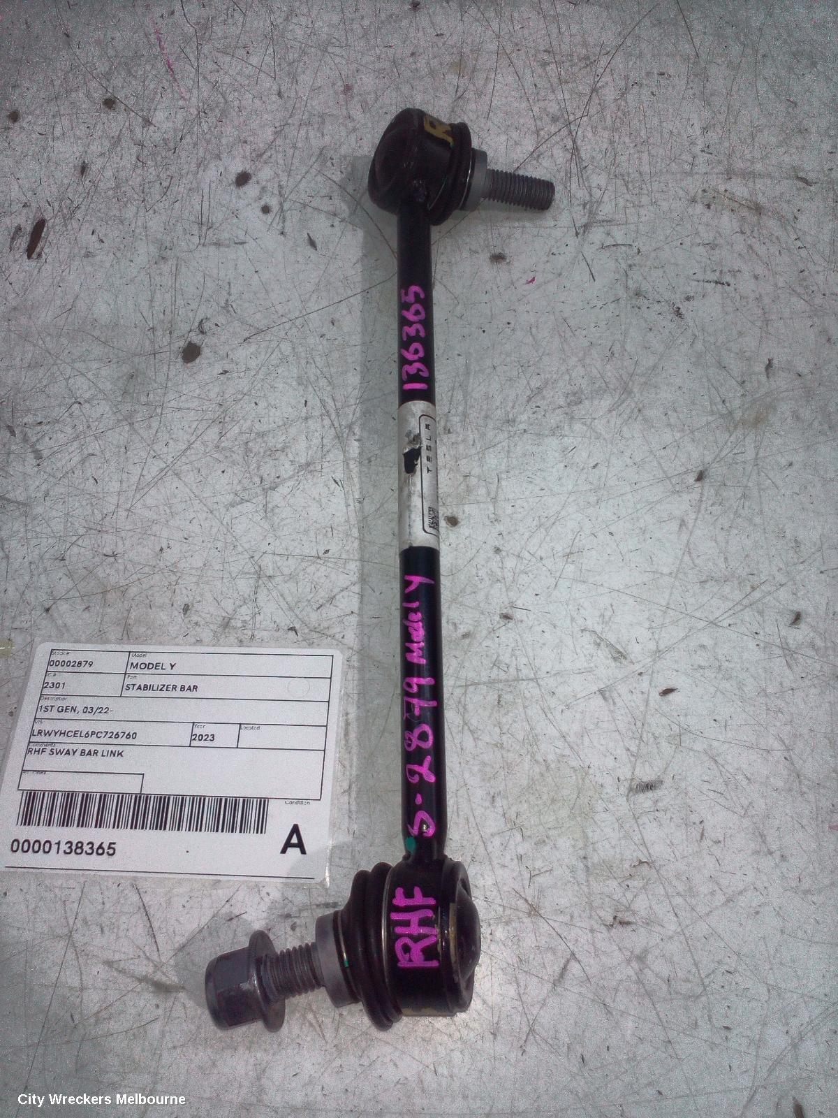 TESLA MODEL Y STABILISER BAR, 1ST GEN, 03/2022 ONWARDS