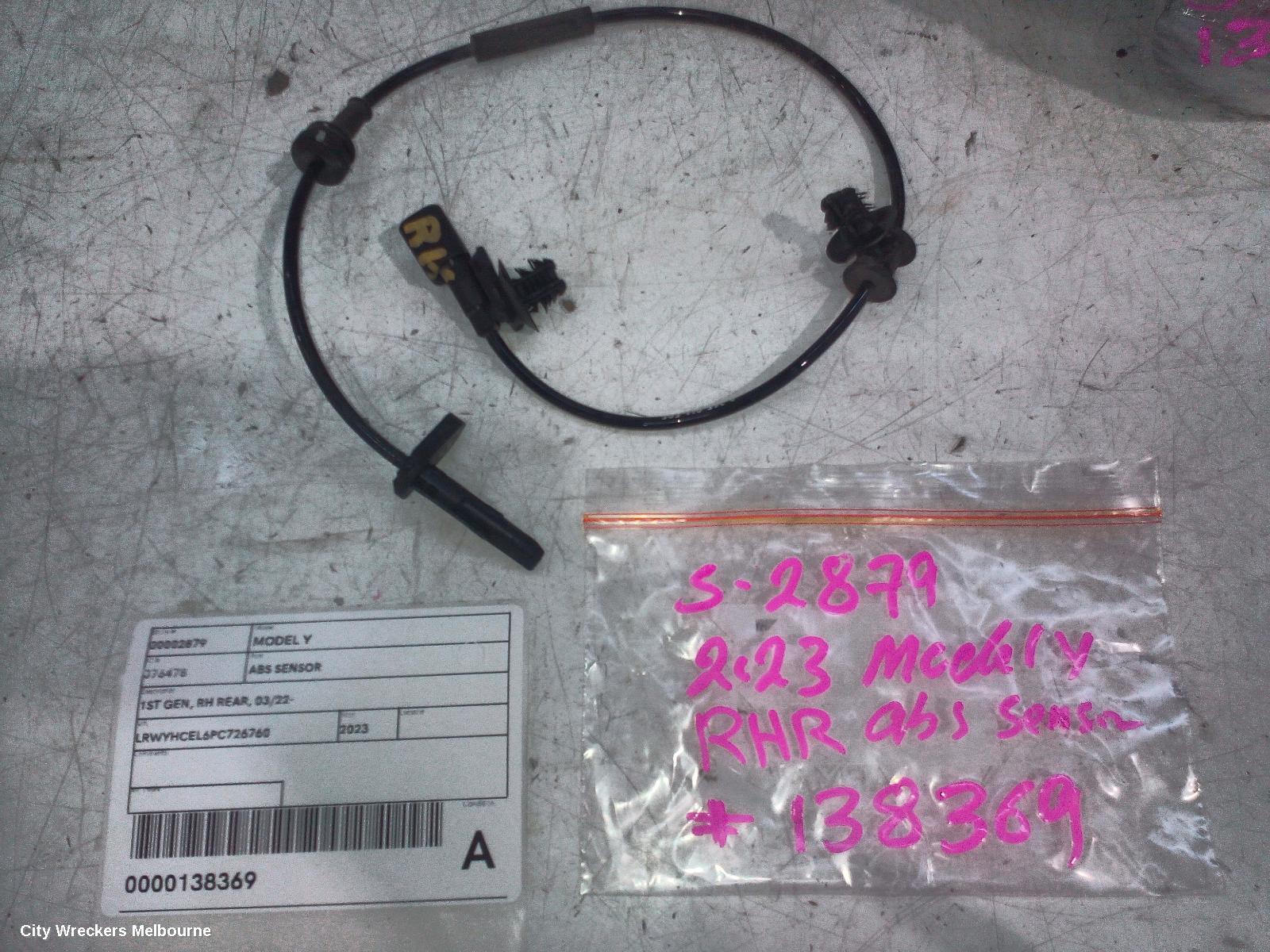 TESLA MODEL Y ABS SENSOR, 1ST GEN, RH REAR, 03/2022 ONWARDS