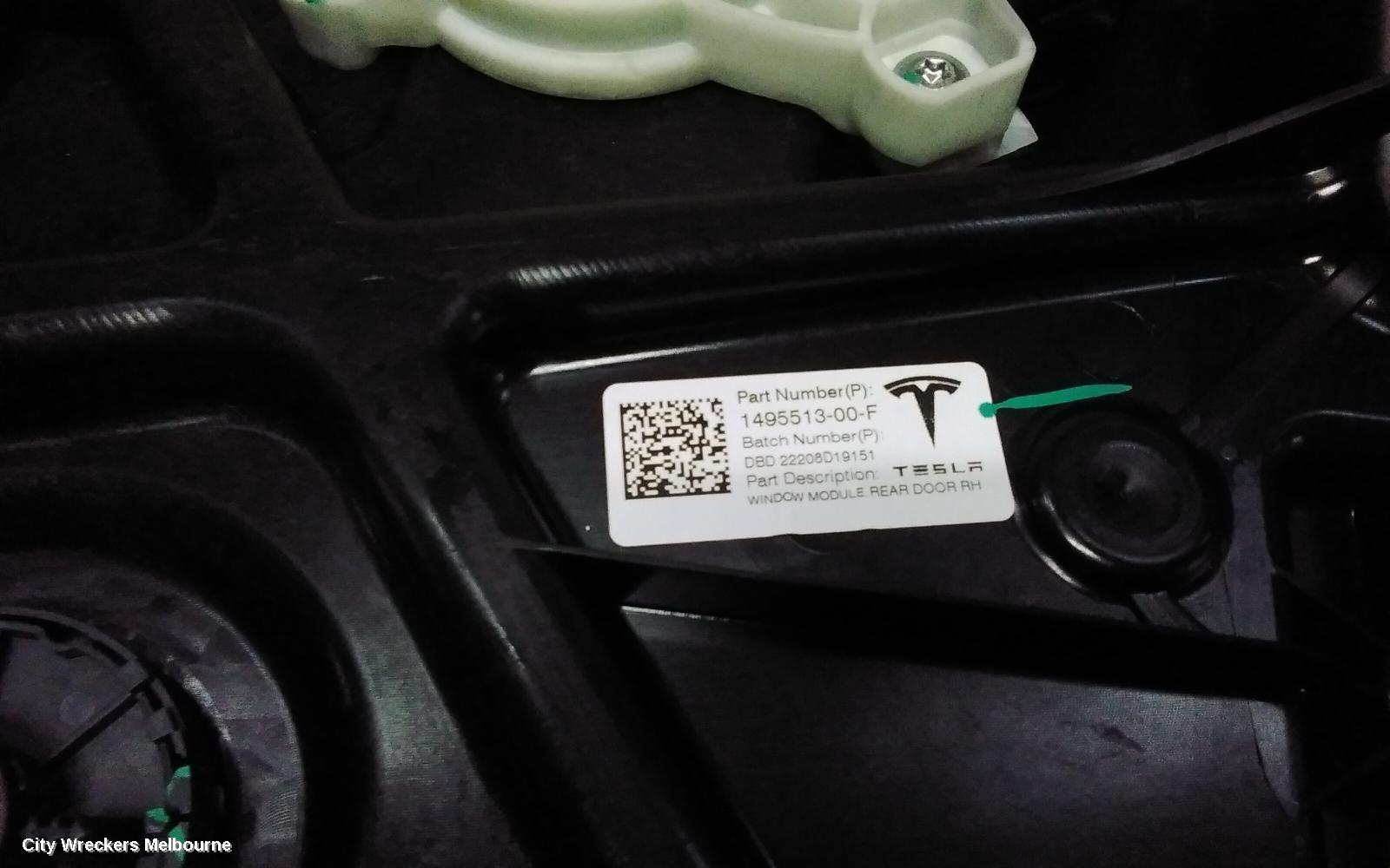 TESLA MODEL Y RIGHT REAR WND REG/MOTOR, 1ST GEN, 03/2022 ONWARDS