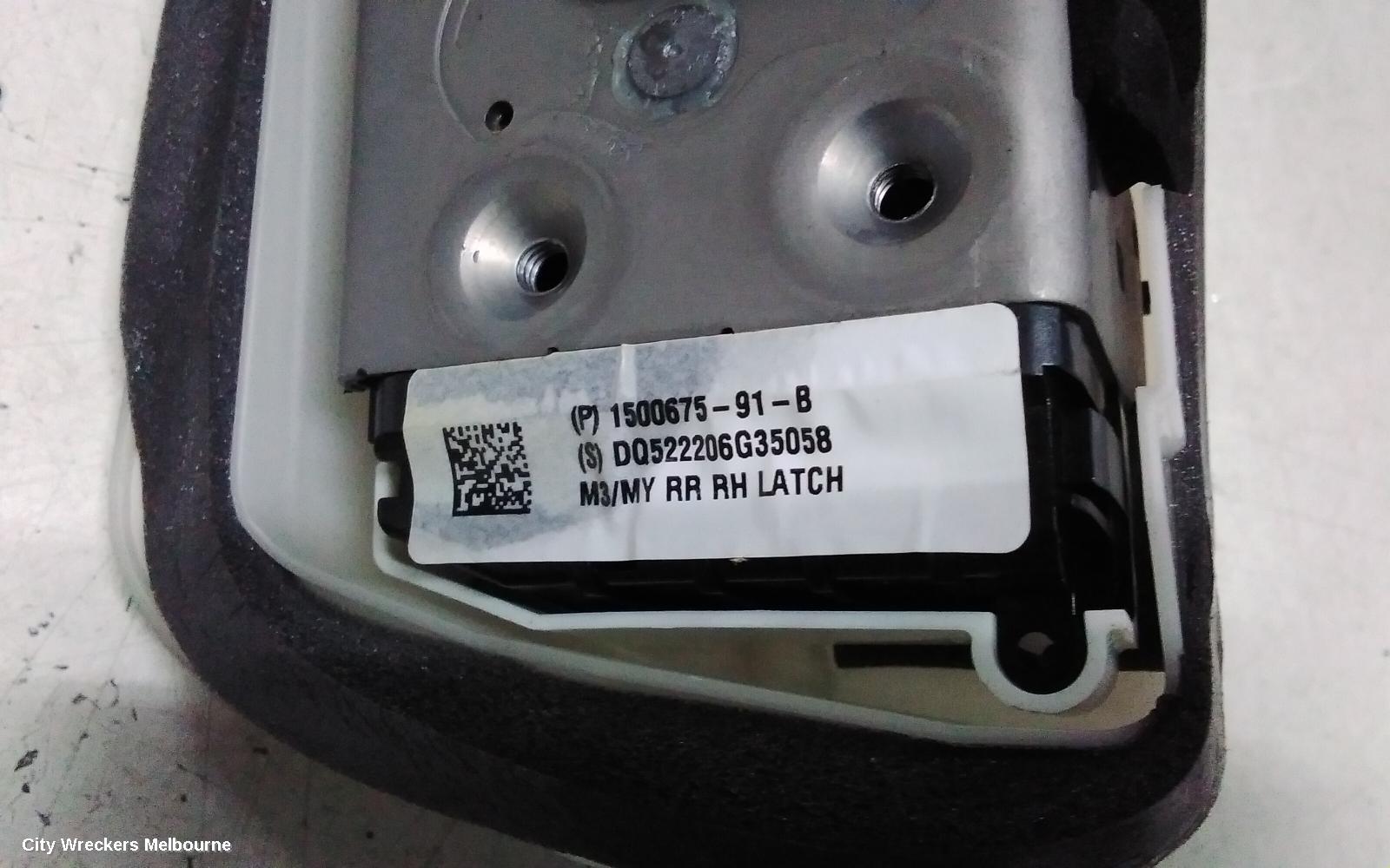 TESLA MODEL Y DOOR/BOOT/GATE LOCK, 1ST GEN, RIGHT REAR DOOR LOCK, 03/2022 - 02/2025