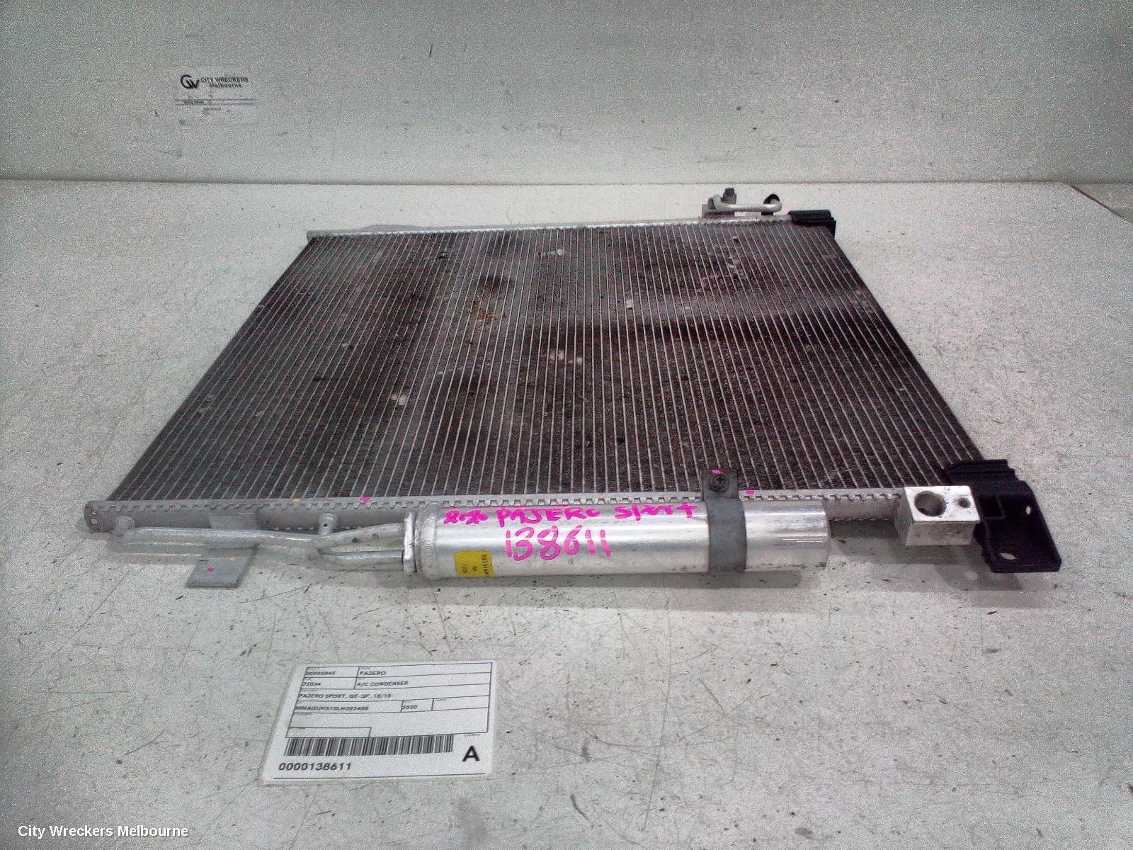 MITSUBISHI PAJERO A/C CONDENSER, PAJERO SPORT, QE-QF, 10/2015 ONWARDS