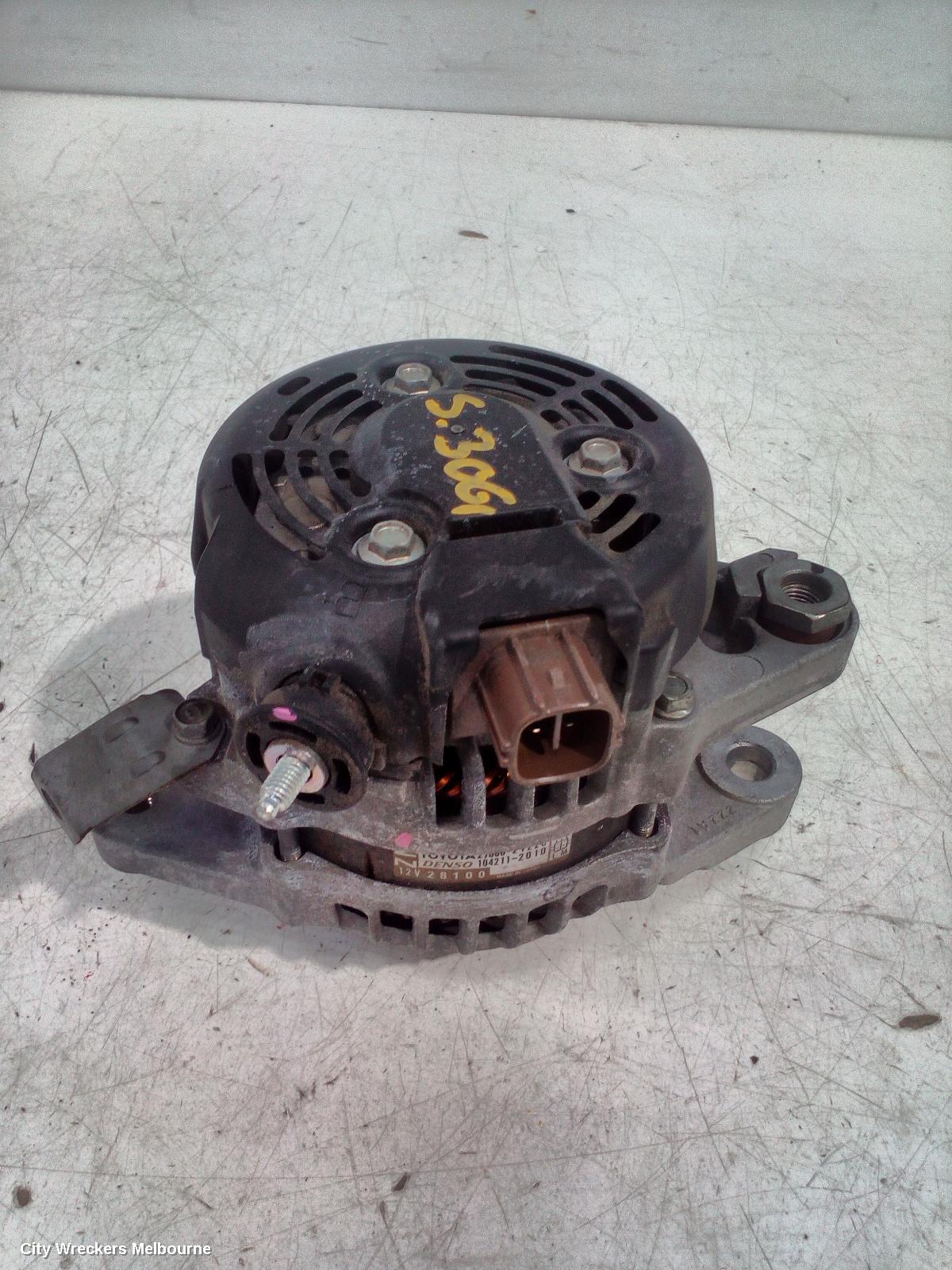 TOYOTA YARIS ALTERNATOR, 1.3, 2NZ, NCP13#, 09/2014 - 01/2020