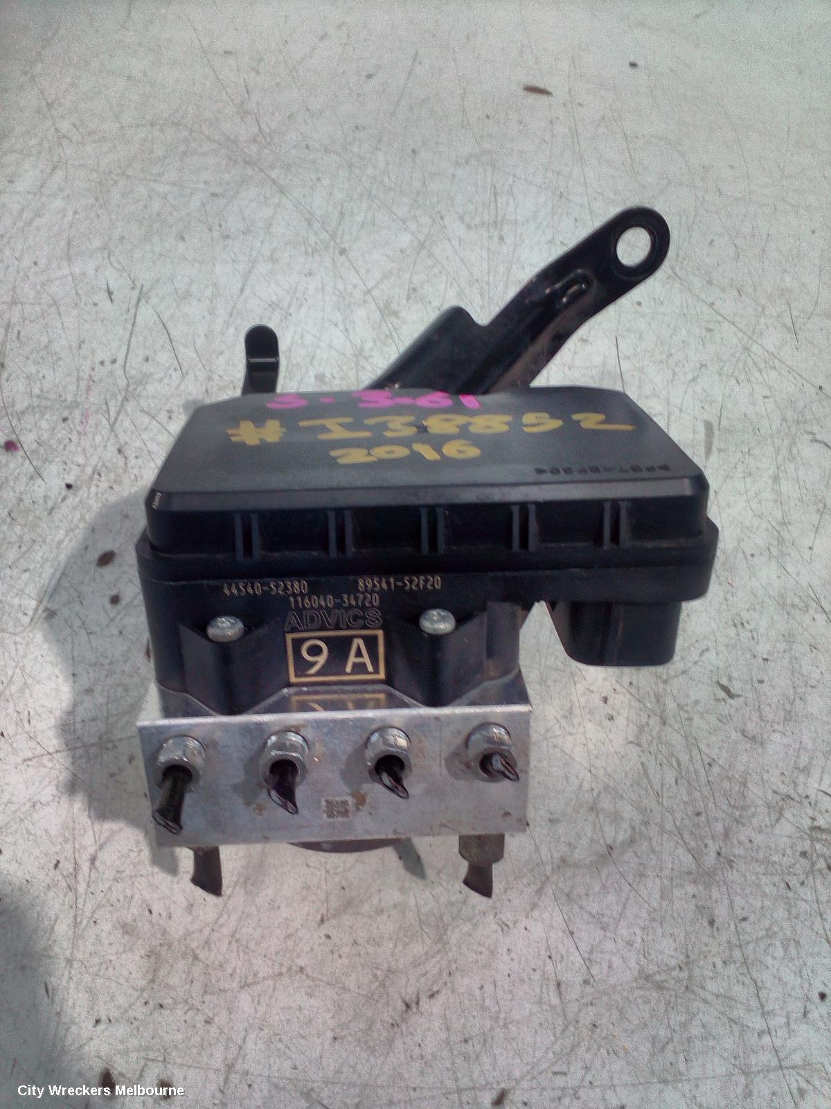 TOYOTA YARIS ABS PUMP/MODULATOR, 3DR/5DR HATCH, NCP13#, 08/2011 - 01/2020