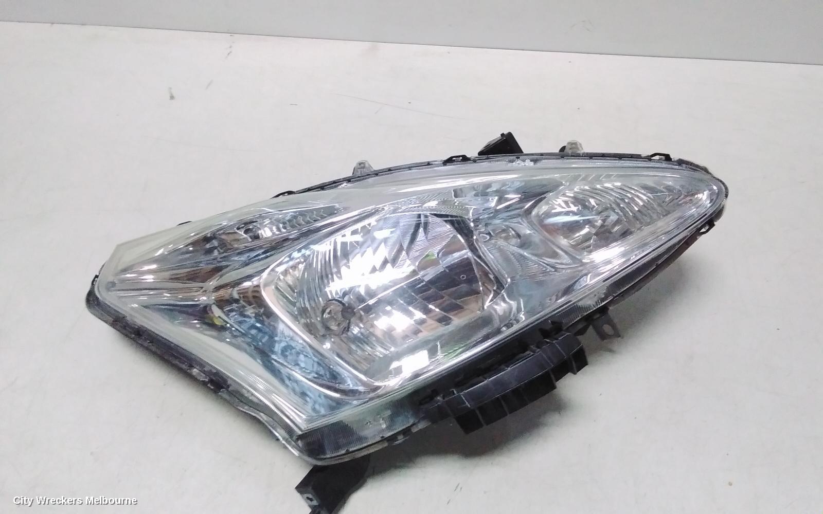 NISSAN PULSAR RIGHT HEADLAMP, C12, HATCH, ST-S/ST/ST-L, HALOGEN TYPE, 05/2013 - 12/2016