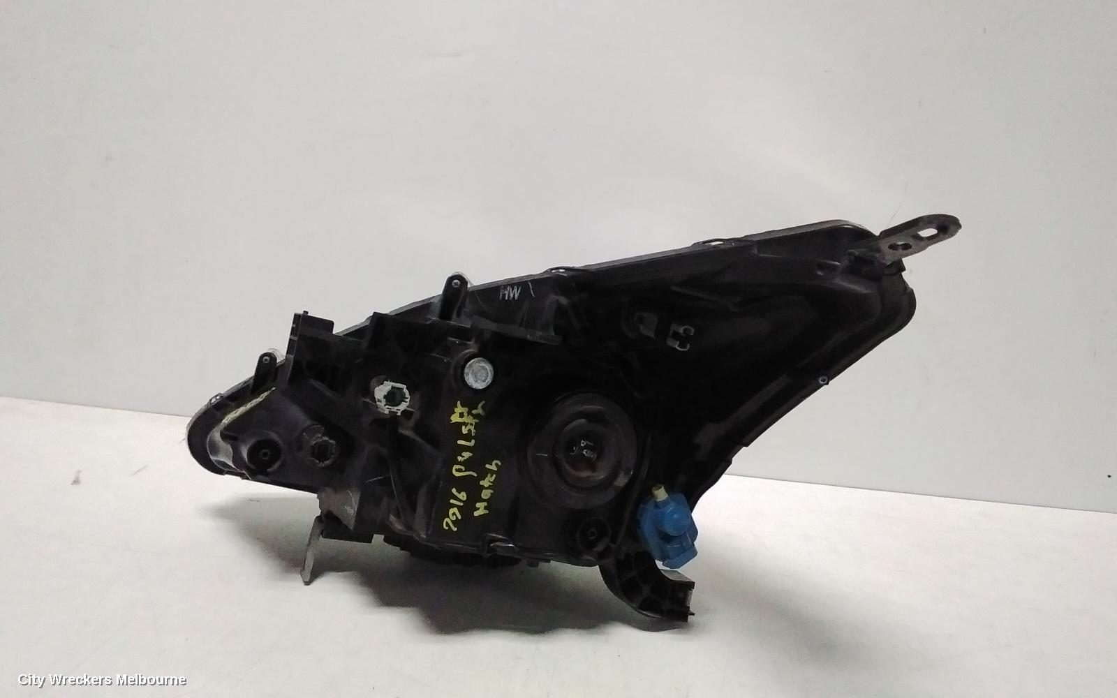 NISSAN PULSAR RIGHT HEADLAMP, C12, HATCH, ST-S/ST/ST-L, HALOGEN TYPE, 05/2013 - 12/2016