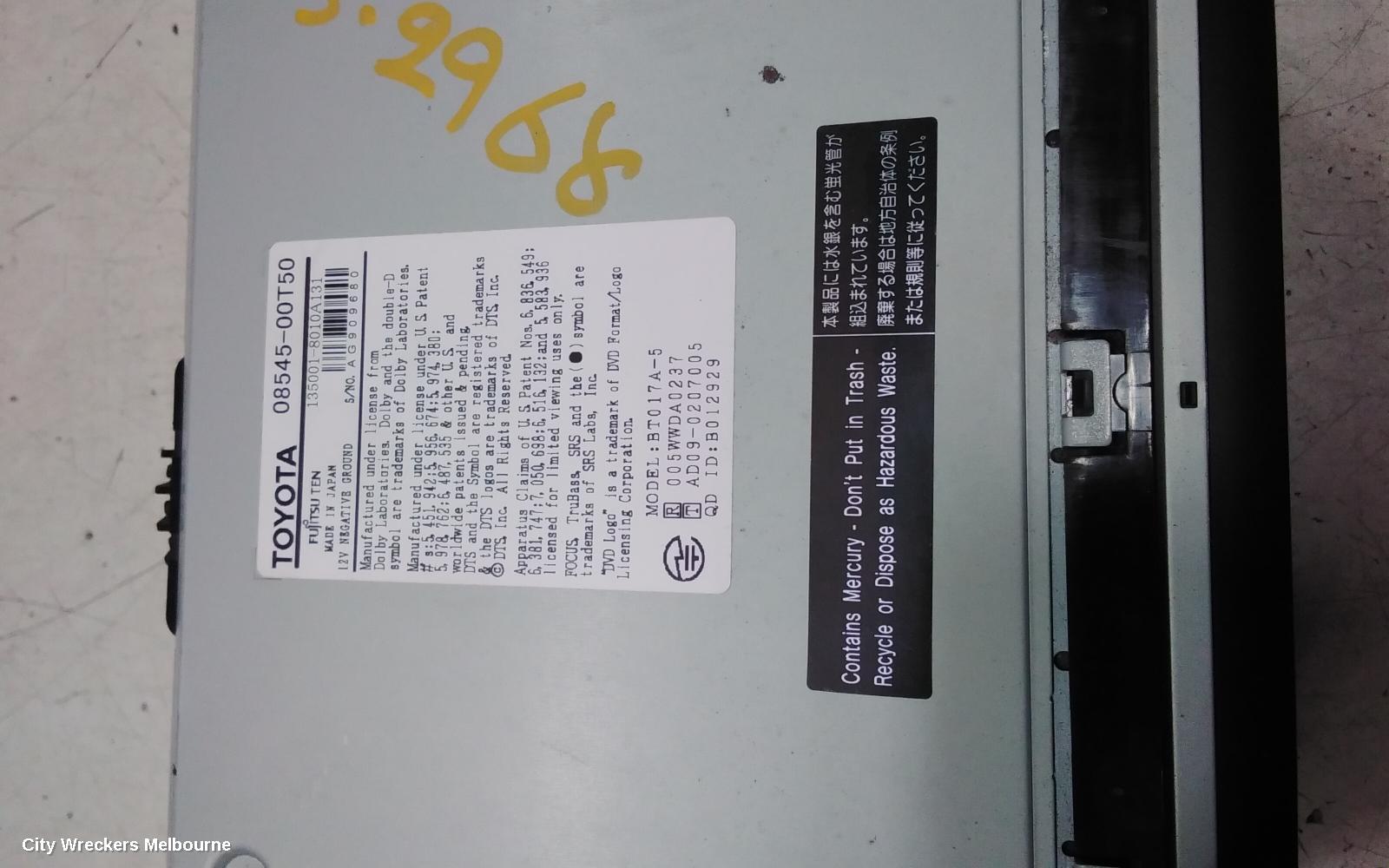 TOYOTA ESTIMA RADIO/CD/DVD/SAT/TV, XR50, 05-19