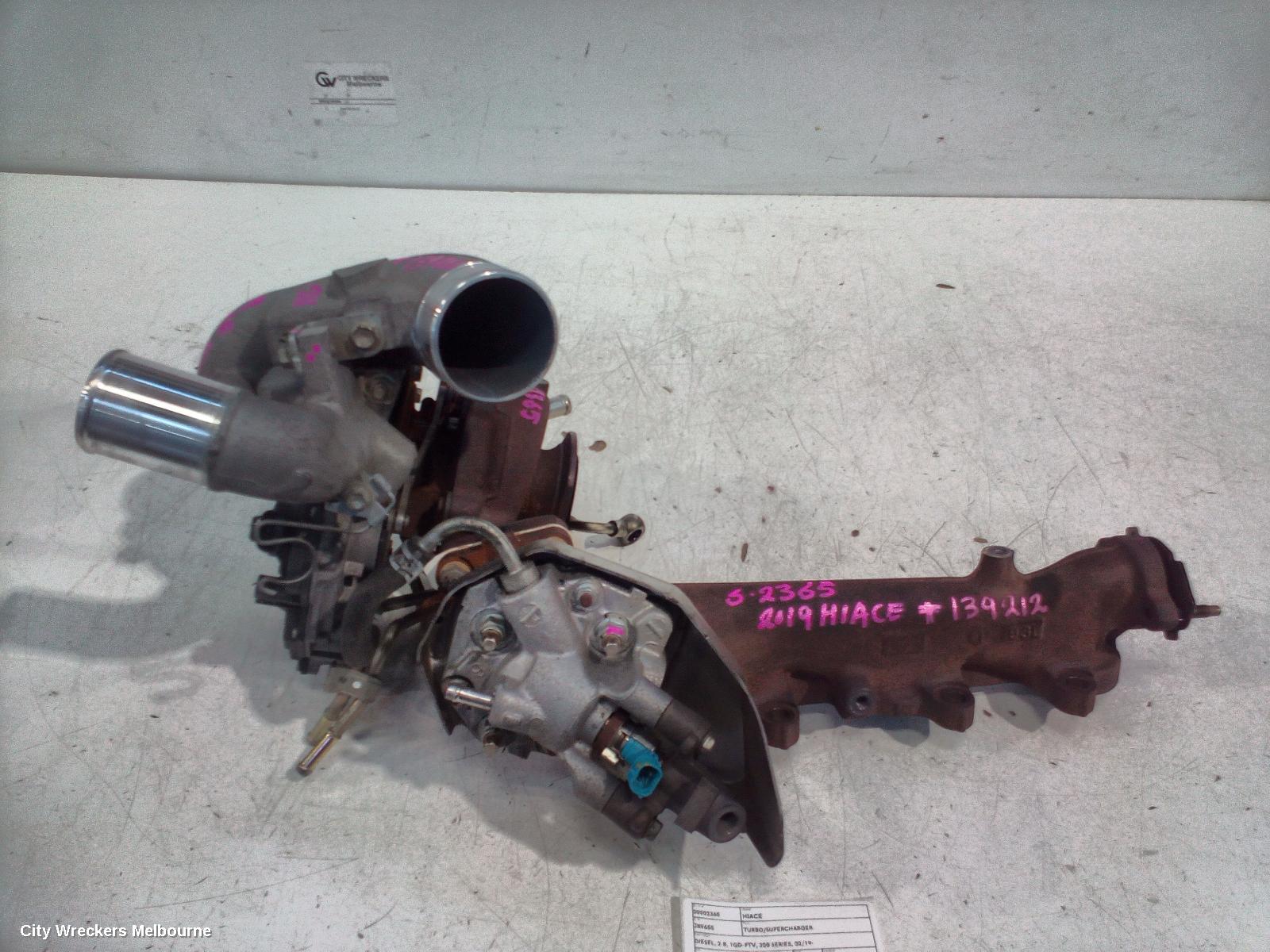 TOYOTA HIACE TURBO SUPERCHARGER, DIESEL, 2.8, 1GD-FTV, 300 SERIES, 02/2019 ONWARDS