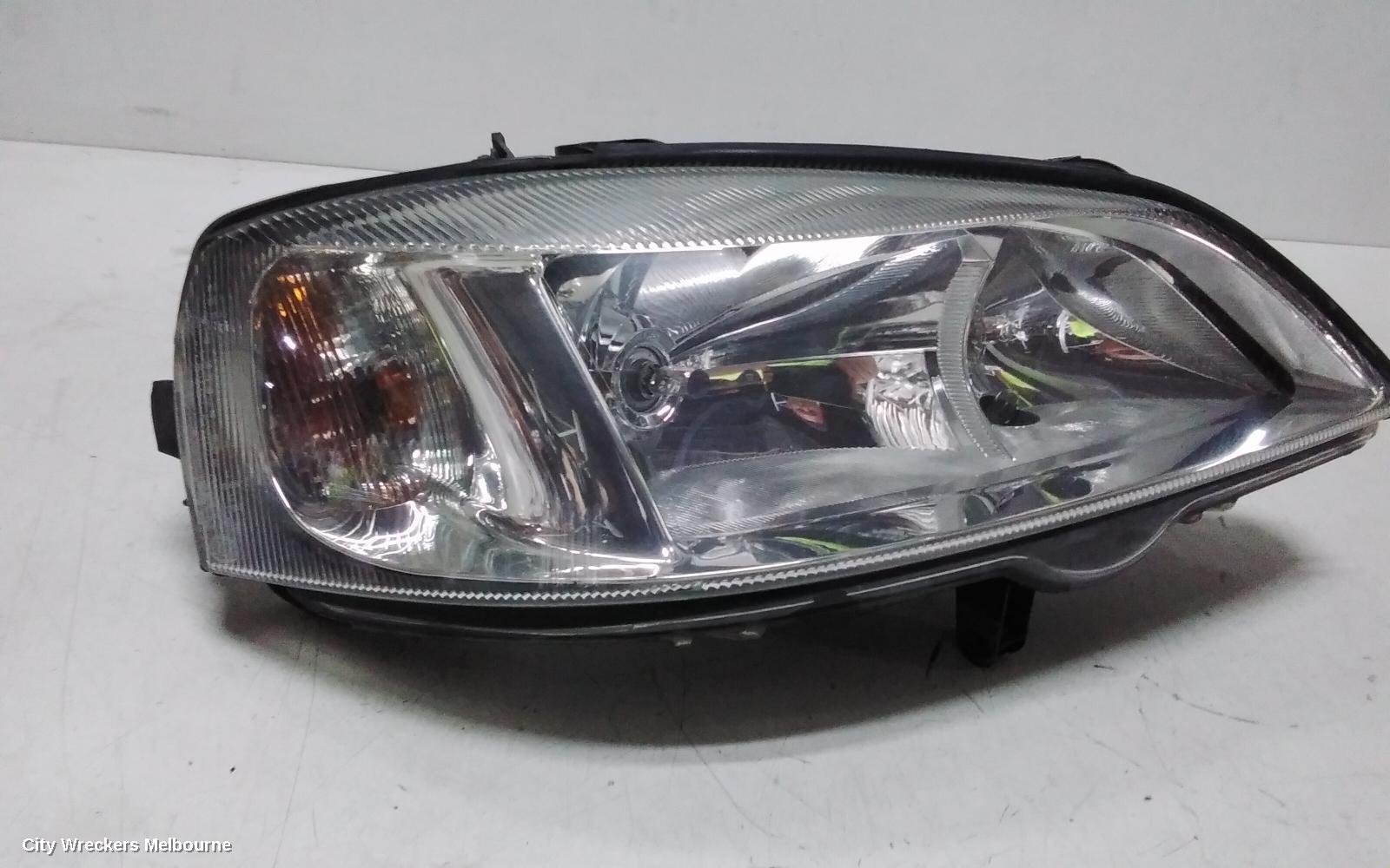 HOLDEN ASTRA RIGHT HEADLAMP, TS, CHROME, INSERT TYPE, 09/1998 - 10/2006