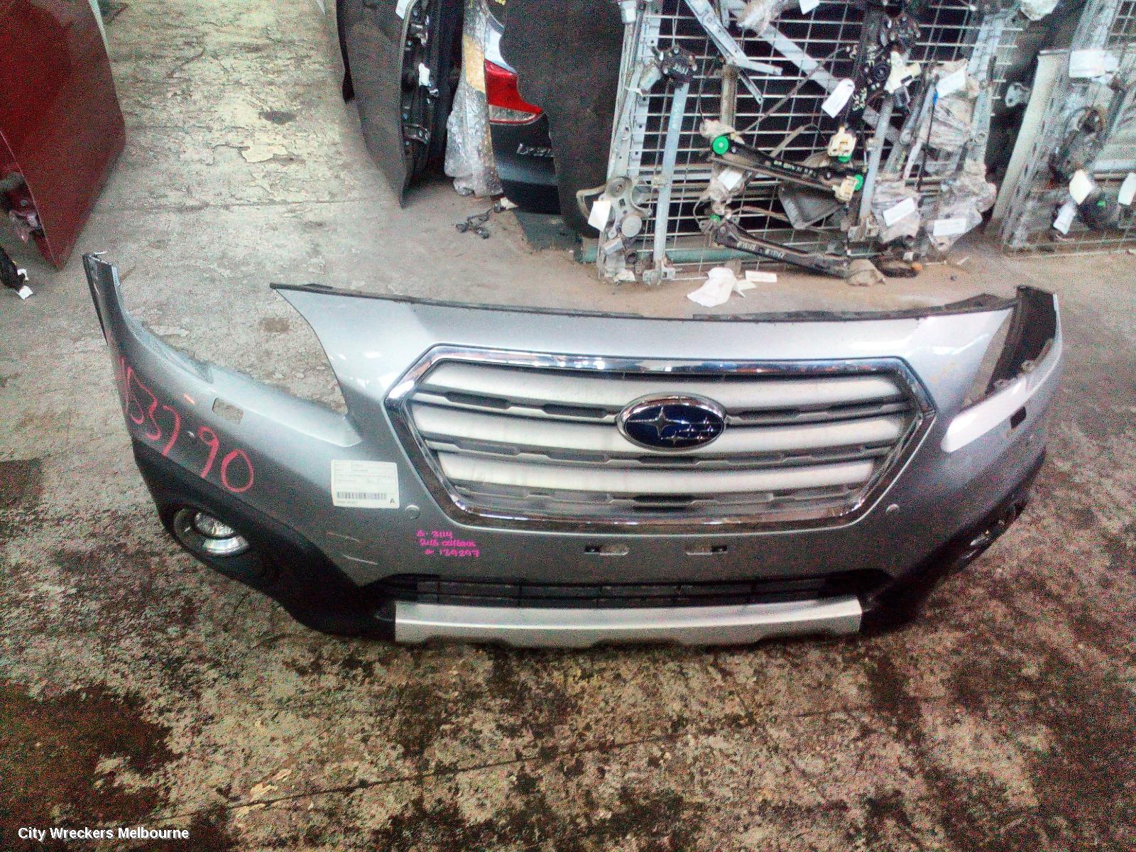 SUBARU OUTBACK FRONT BUMPER, 6TH GEN, W/ PARK SENSOR & H/LAMP WASHER TYPE, 08/2014 - 12/2017