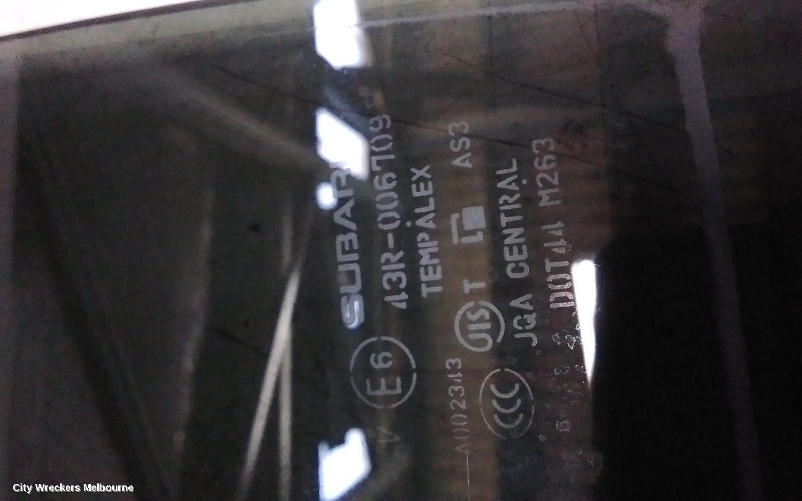 SUBARU OUTBACK LEFT REAR DOOR WINDOW, 6TH GEN, 08/2014 - 12/2020
