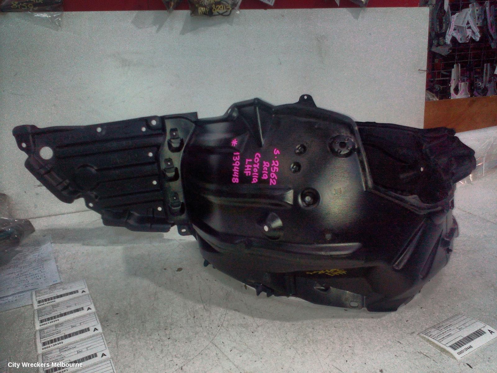 TOYOTA COROLLA LEFT GUARD LINER, E210, HATCH/SEDAN, 07/2018 ONWARDS