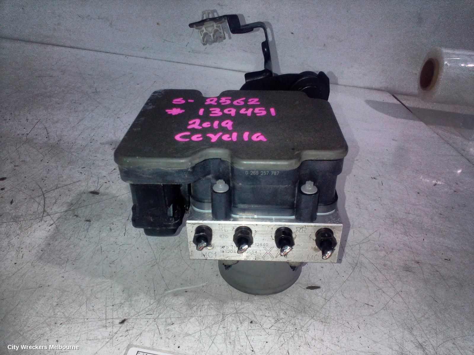 TOYOTA COROLLA ABS PUMP/MODULATOR, MZEA12R, NON HYBRID, P/N 4454012840, 07/2018 ONWARDS