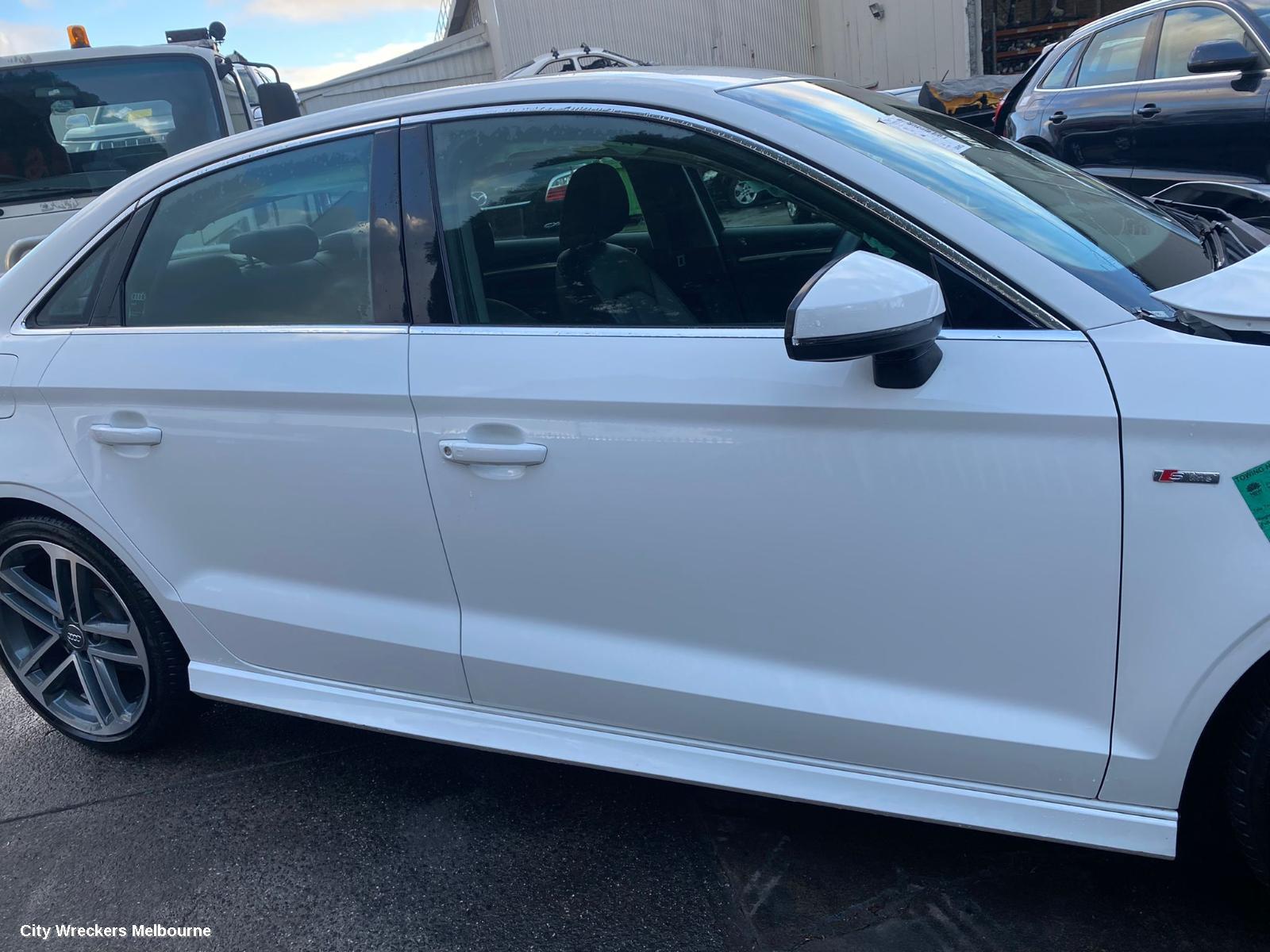 AUDI A3 RIGHT FRONT DOOR WINDOW, 8V, 4DR SEDAN, 10/2013 - 10/2020