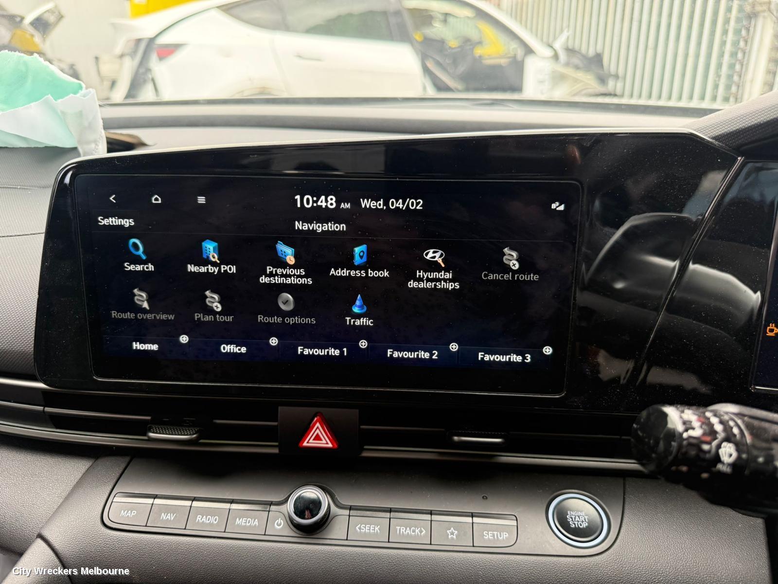 HYUNDAI I30 RADIO/CD/DVD/SAT/TV, HEAD UNIT, 10.25IN, W/ SAT NAV TYPE, W/ PREMIUM AUDIO, CN7, SEDAN (S.KOREA VIN KMHL), 03/2023 ONWARDS