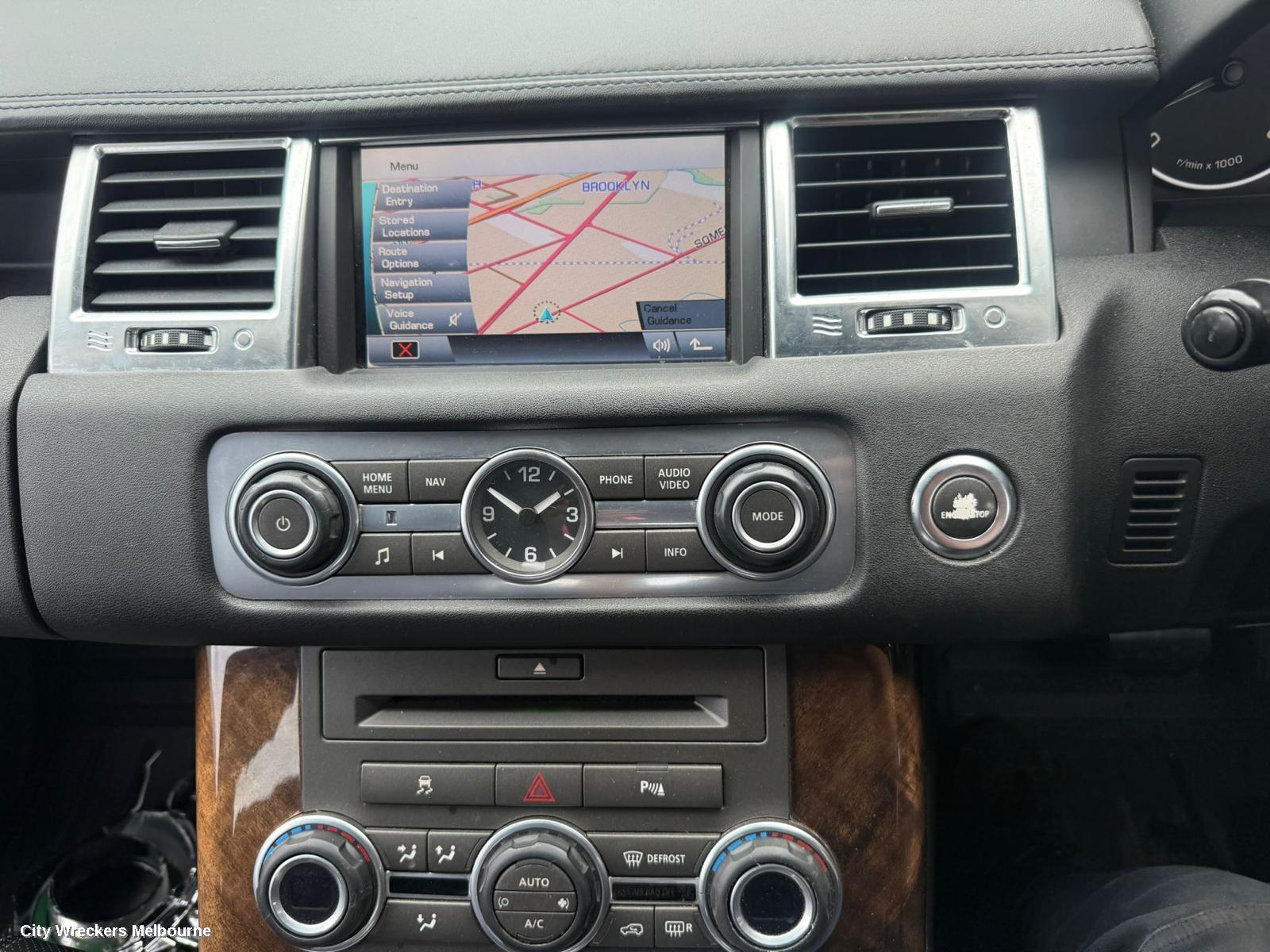 LAND ROVER RANGEROVER SPORT RADIO/CD/DVD/SAT/TV, DISPLAY ONLY, TOUCHSCREEN, W/ SAT NAV TYPE (DASH MOUNTED), L320, 09/2009 - 05/2013