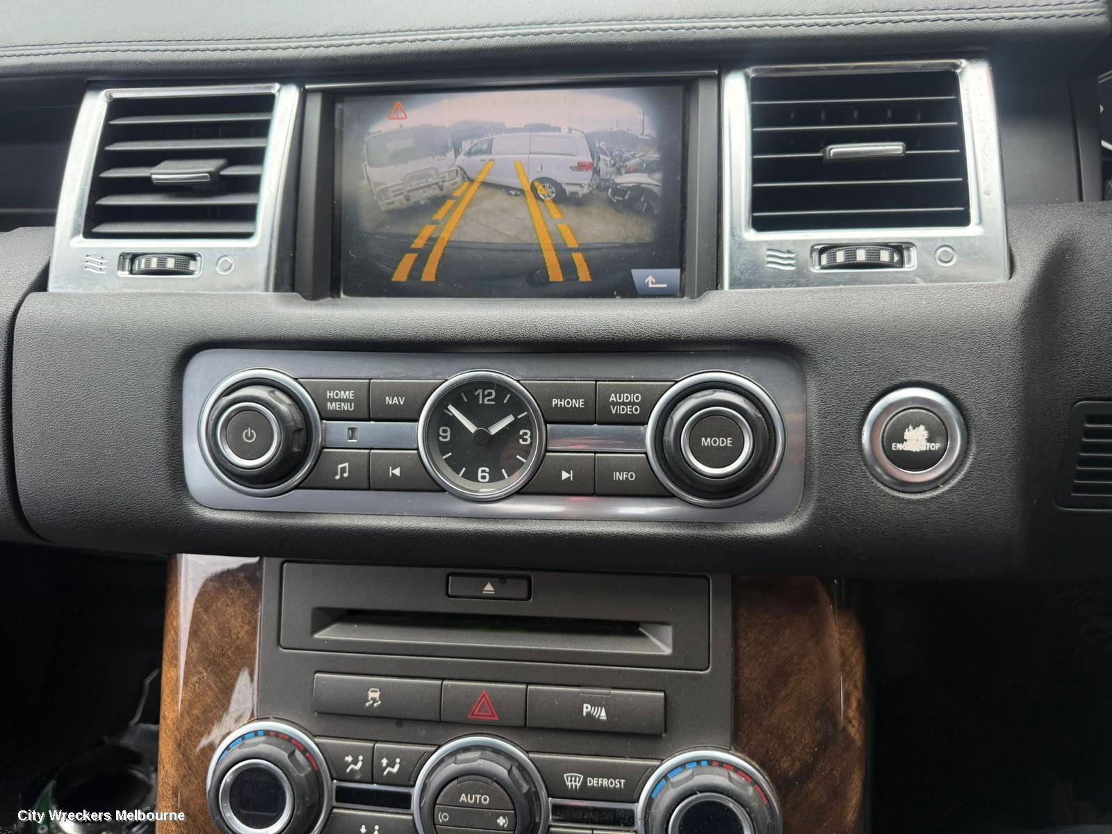 LAND ROVER RANGEROVER SPORT RADIO/CD/DVD/SAT/TV, DISPLAY ONLY, TOUCHSCREEN, W/ SAT NAV TYPE (DASH MOUNTED), L320, 09/2009 - 05/2013