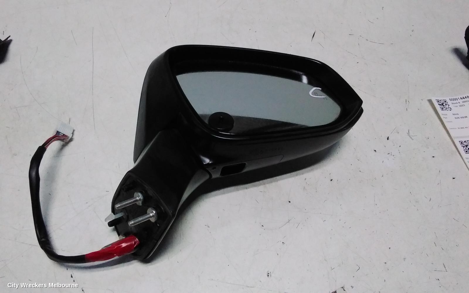 TOYOTA RAV4 RIGHT DOOR MIRROR, ELECT ADJ, NON CAMERA TYPE, HIGH GLOSS BLACK, XA50, 06/2021 ONWARDS
