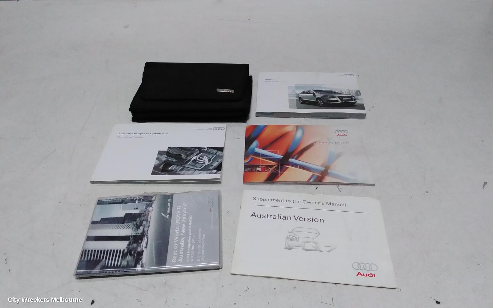 AUDI Q7 OWNERS HANDBOOK, 4L, DIESEL, 09/2006 - 08/2015