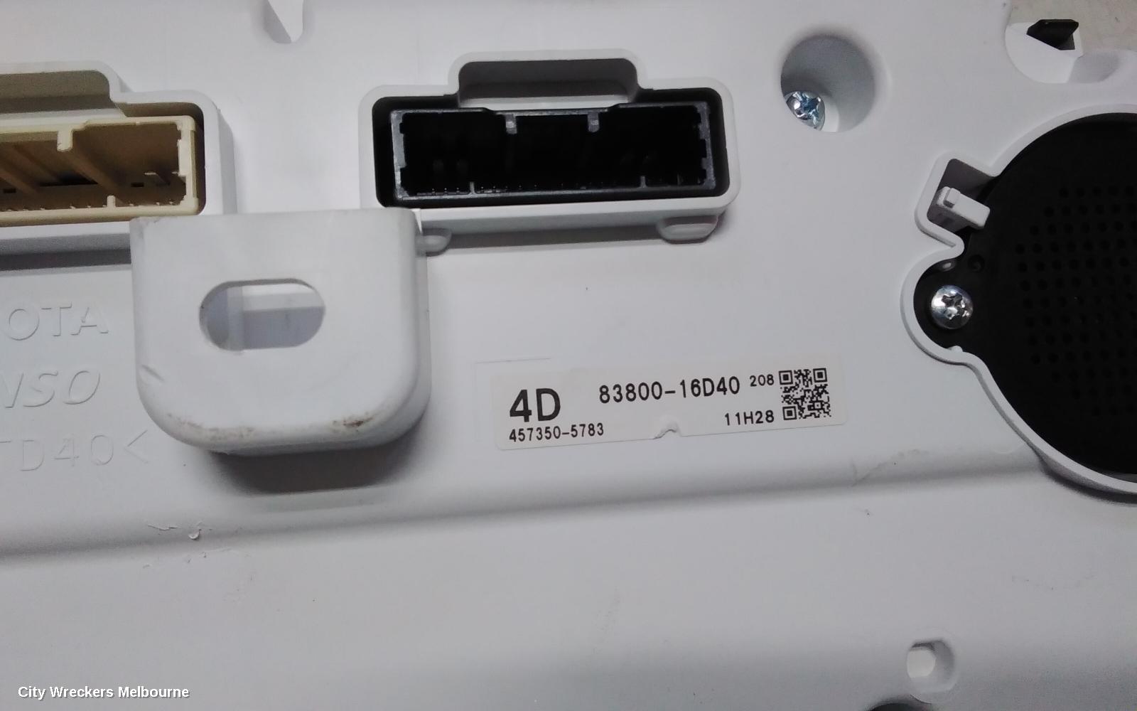 TOYOTA COROLLA CROSS INSTRUMENT CLUSTER, XG10, DISPLAY CLUSTER, 12.3IN, PETROL, 2.0, AUTO T/M, 01/2022 ONWARDS