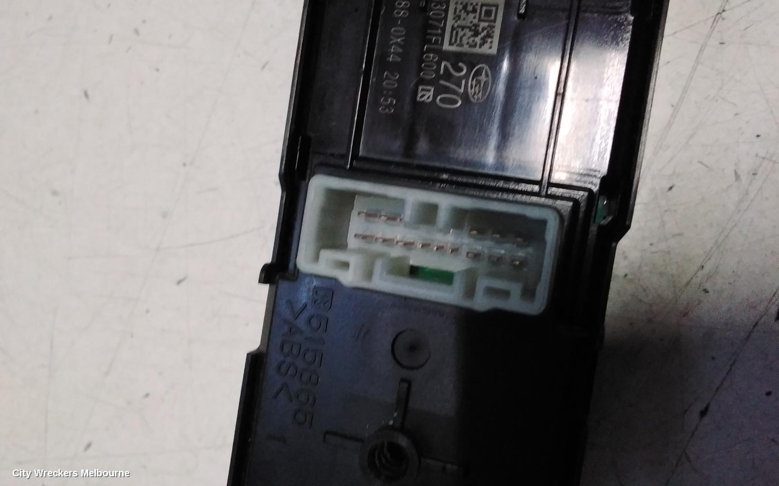 SUBARU FORESTER PWR DR WIND SWITCH, RH FRONT (MASTER SWITCH), SK, FL600, BLACK TIPS, 08/2018 - 11/2024