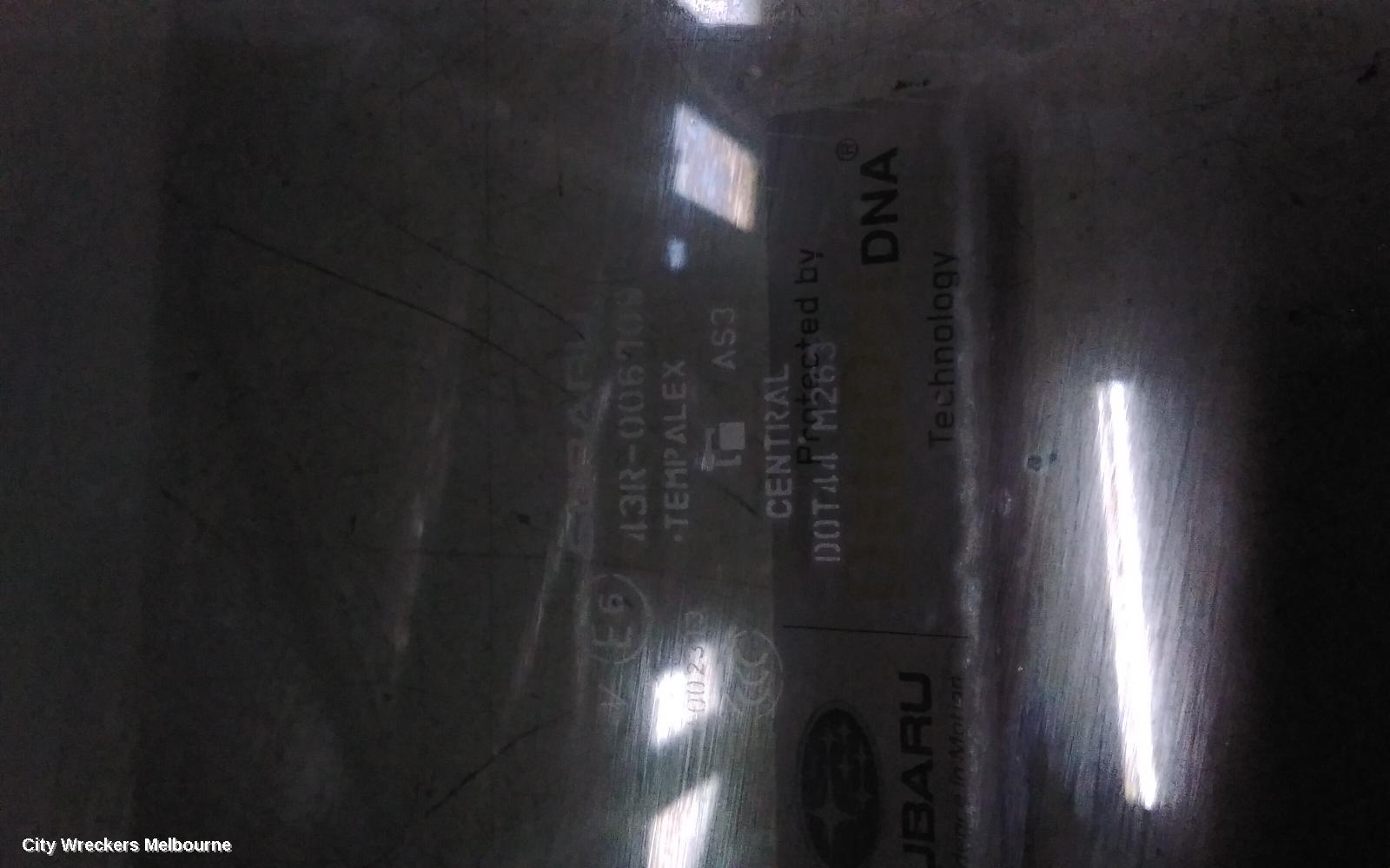 SUBARU FORESTER LEFT REAR DOOR WINDOW, SK, 08/2018 - 11/2024