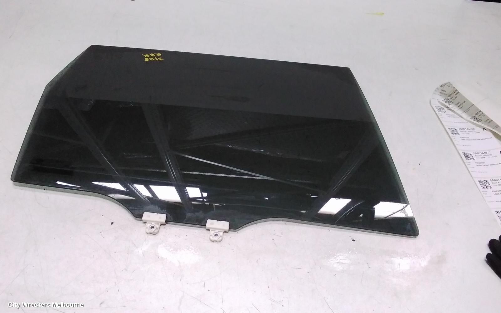 SUBARU FORESTER RIGHT REAR DOOR WINDOW, SK, 08/2018 - 11/2024
