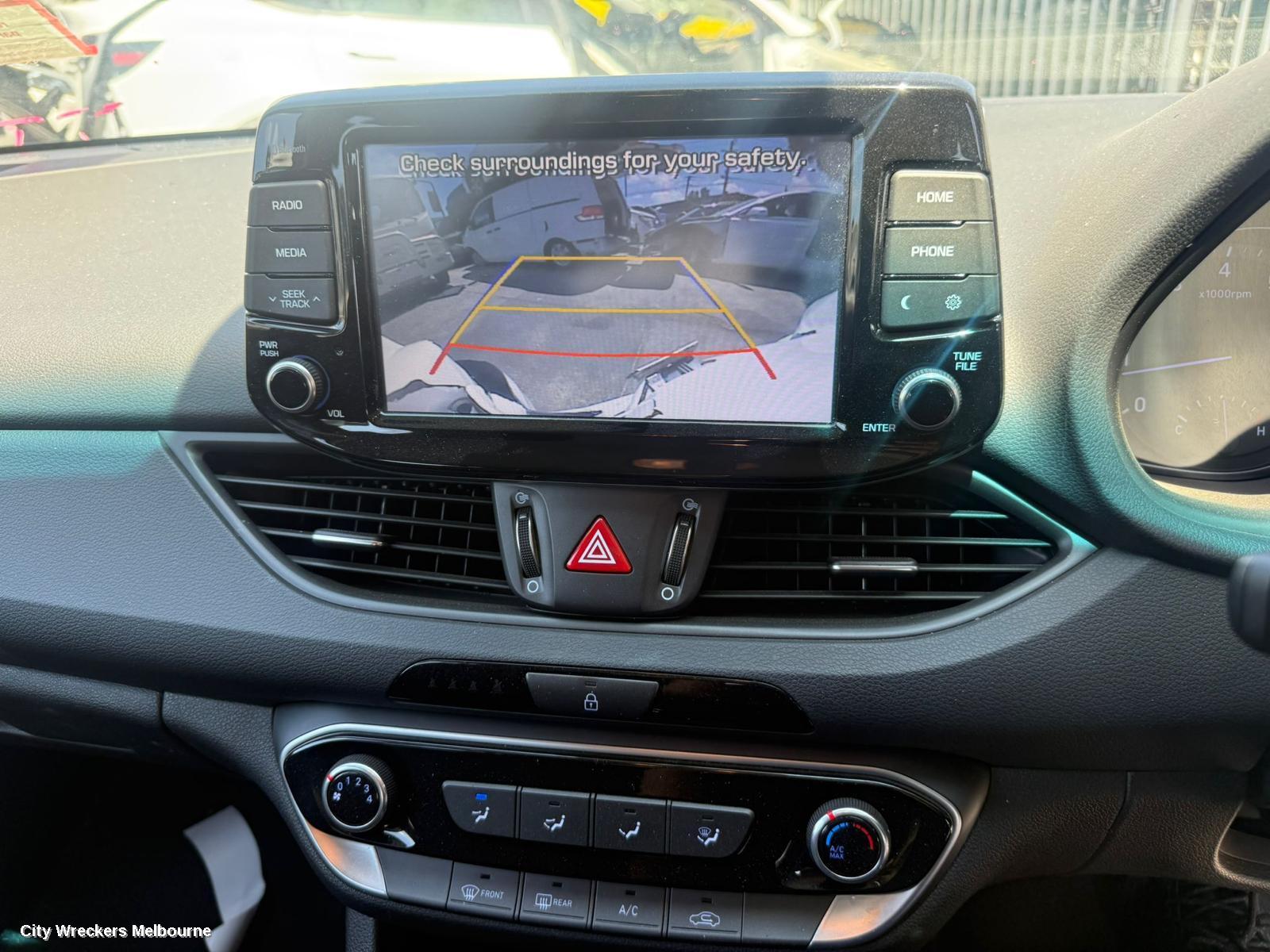 HYUNDAI I30 RADIO/CD/DVD/SAT/TV, HEAD UNIT, W/ DISPLAY UNIT, 8IN TOUCHSCREEN, NON SAT NAV/STANDARD AUDIO TYPE, PD, HATCH (S. KOREA VIN KMHH), 03/2017 - 07/2020