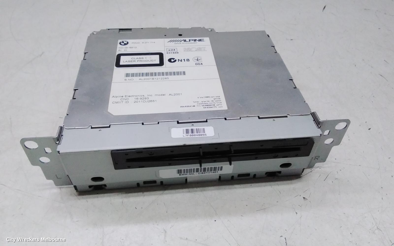 BMW 1 SERIES RADIO/CD/DVD/SAT/TV, DISPLAY UNIT, 6.5IN NAV SYSTEM BUSINESS, F20, HATCH, 06/2011 - 05/2019