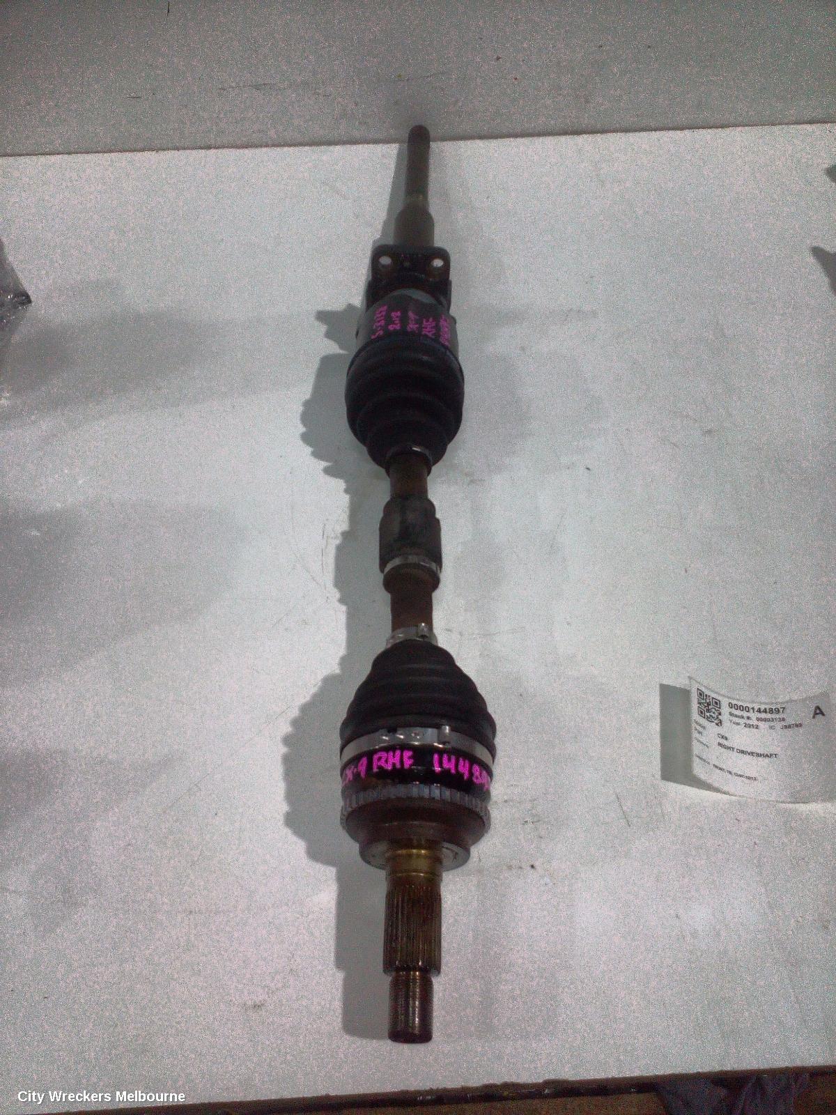 MAZDA CX9 RIGHT DRIVESHAFT, FRONT, TB, 12/2007 - 12/2015