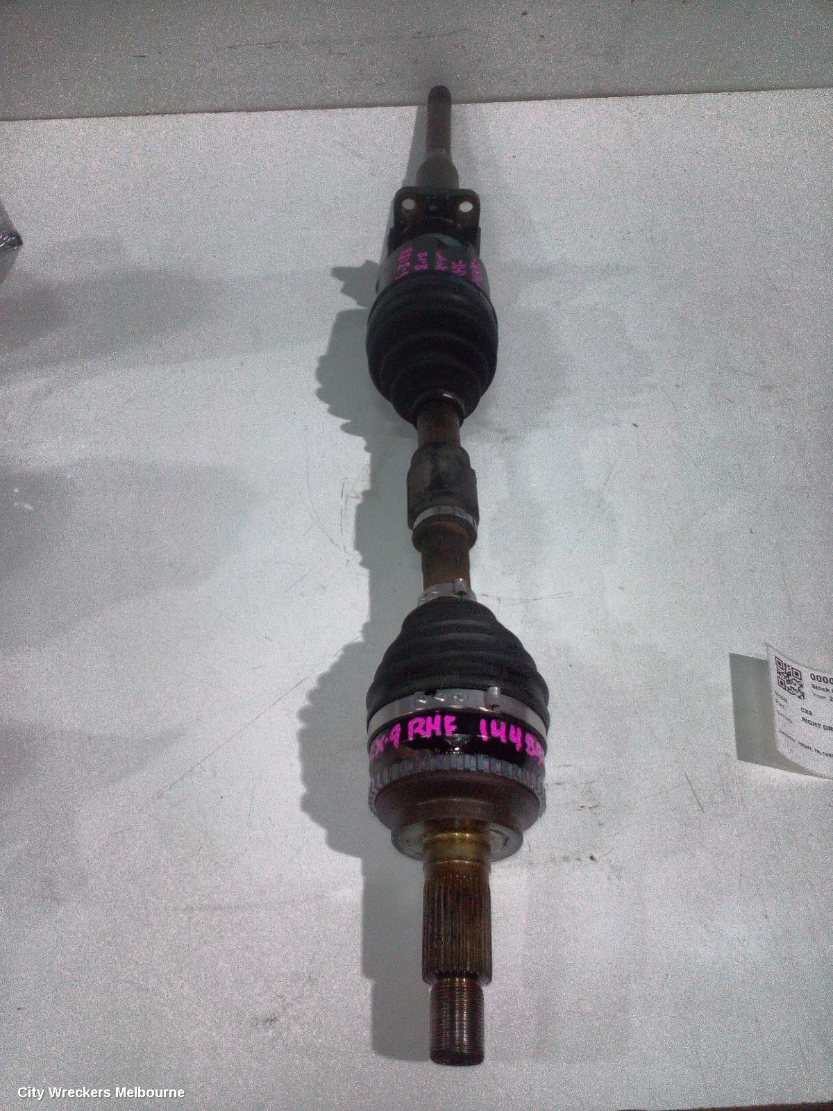 MAZDA CX9 RIGHT DRIVESHAFT, FRONT, TB, 12/2007 - 12/2015
