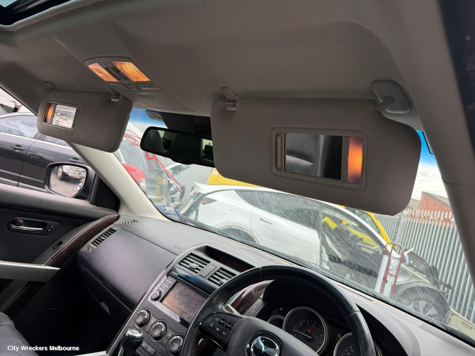 MAZDA CX9 SUNVISOR, TB, RH SIDE, LIGHT GREY, 12/2007 - 12/2015