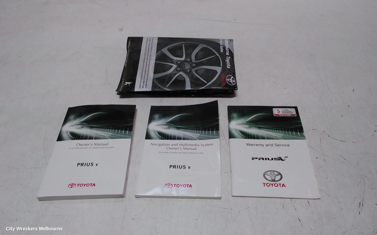 TOYOTA PRIUS OWNERS HANDBOOK, ZVW40R, PRIUS V, 05/2012 - 11/2022