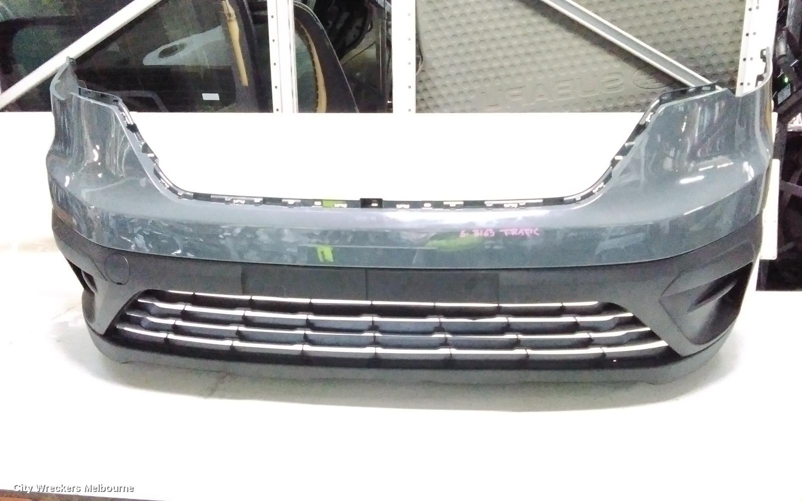 RENAULT TRAFIC FRONT BUMPER, X82, BUMPER BAR, NON PARK SENSOR TYPE, BLACK, 01/2022 ONWARDS