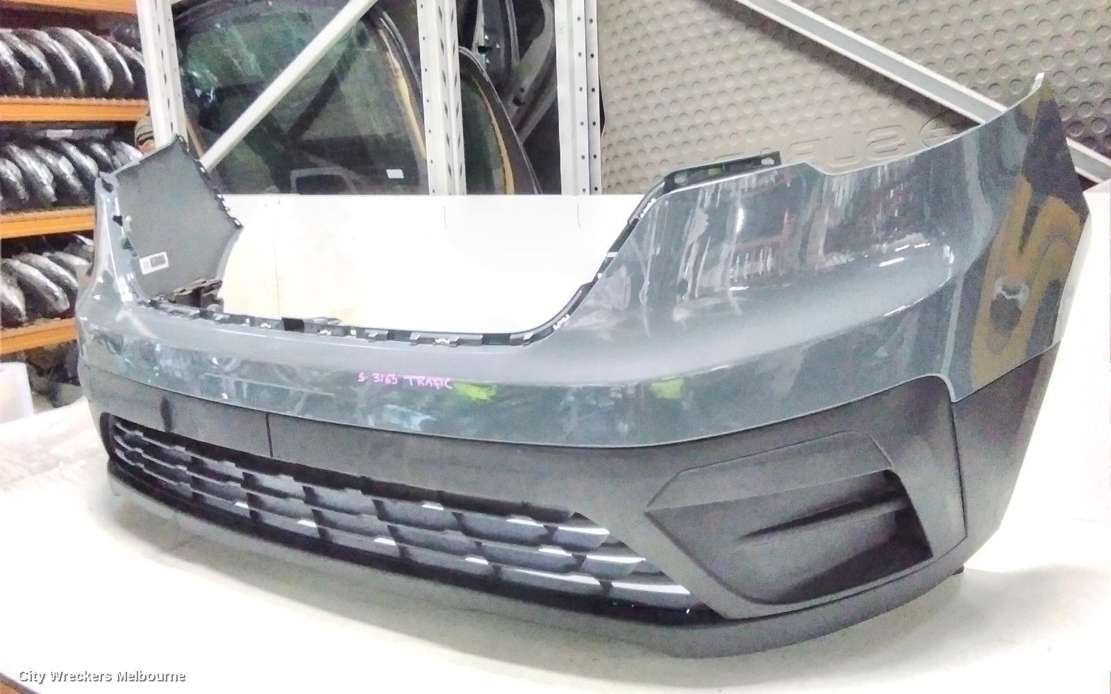 RENAULT TRAFIC FRONT BUMPER, X82, BUMPER BAR, NON PARK SENSOR TYPE, BLACK, 01/2022 ONWARDS