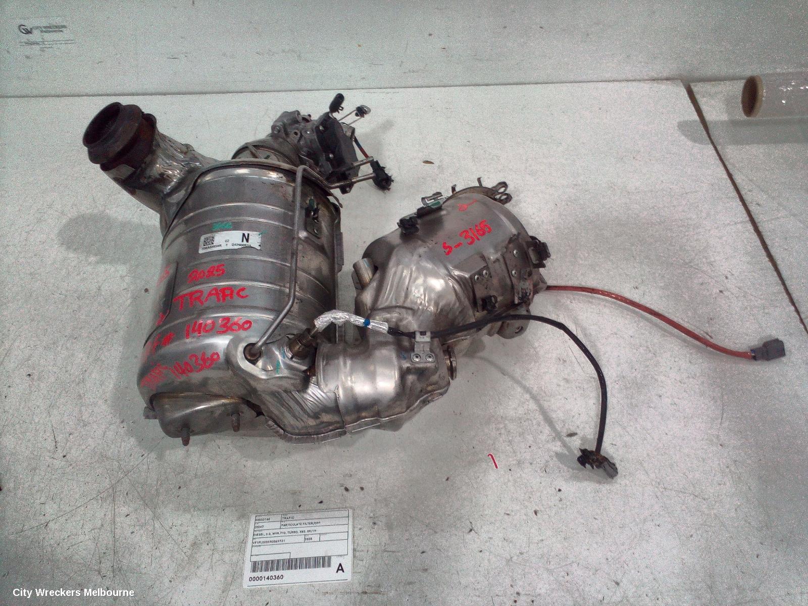 RENAULT TRAFIC PARTICULATE FILTER/DPF, DIESEL, 2.0, M9R.710, TURBO, X82, 09/2019 ONWARDS