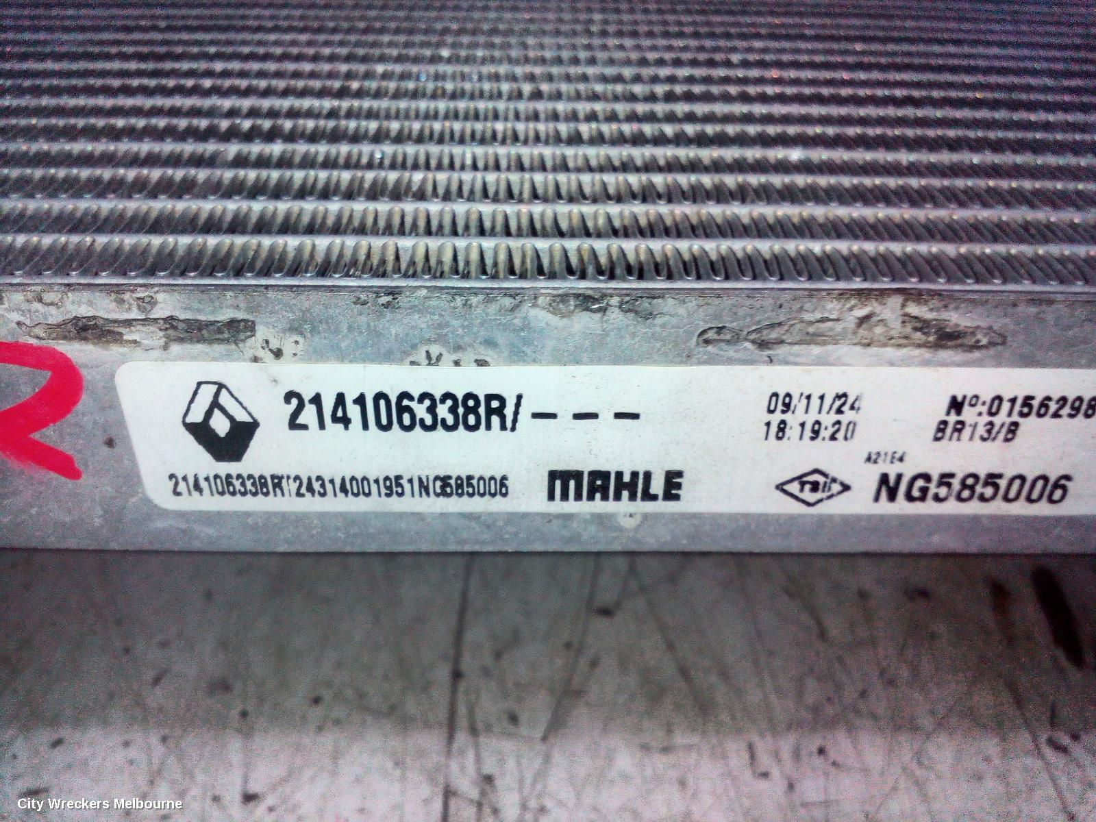 RENAULT TRAFIC RADIATOR, SECONDARY (CLOSEST TO ENGINE), AUTO, 2.0, TURBO, DIESEL, X82, 09/2019 ONWARDS