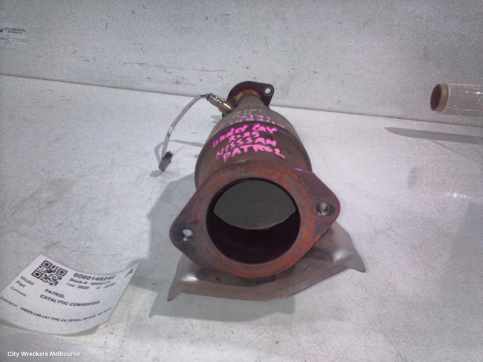 NISSAN PATROL CATALYTIC CONVERTER, UNDER CAR-CAT TYPE, 5.6, PETROL, RH SIDE, Y62, 02/2016 ONWARDS