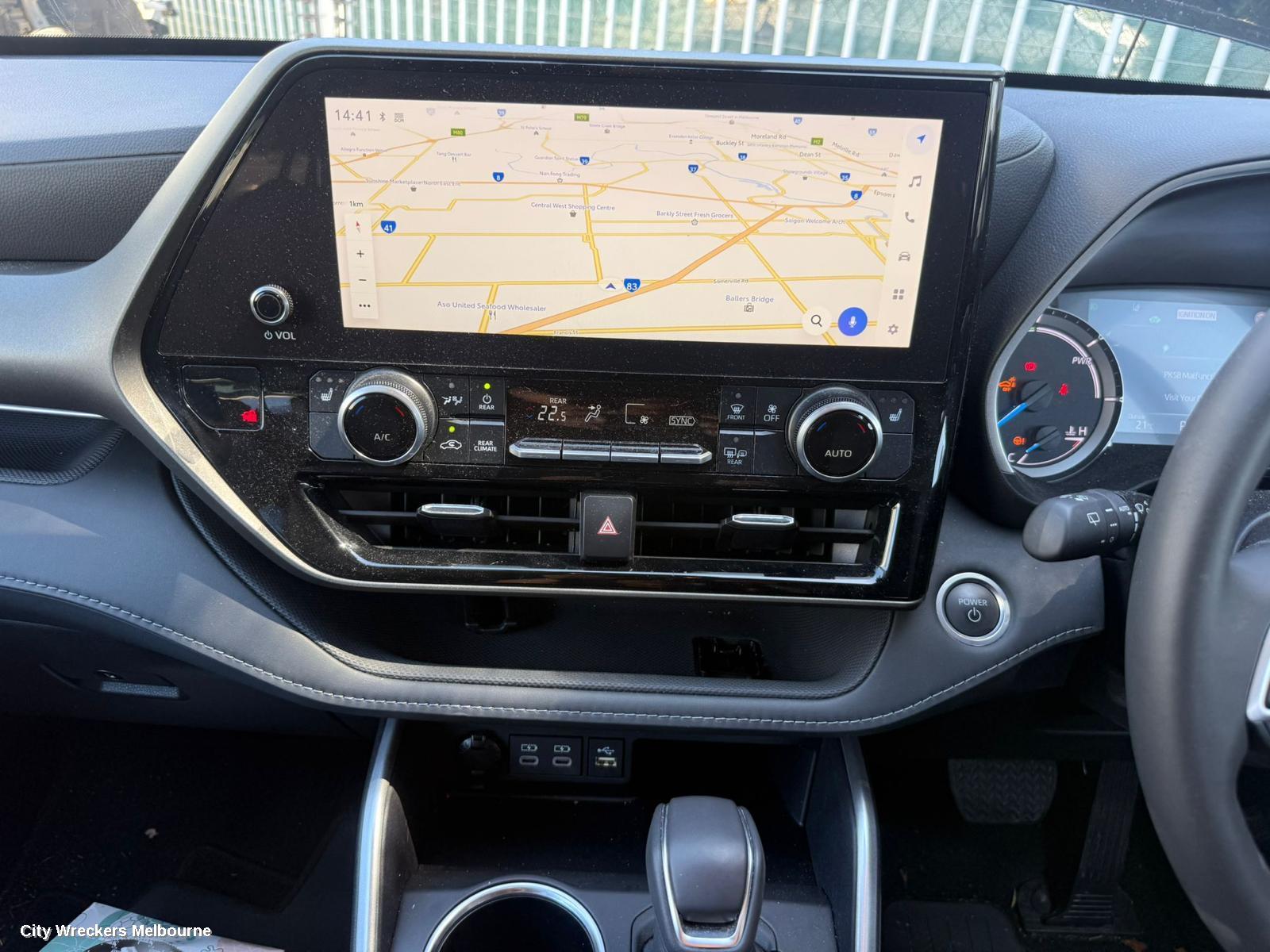 TOYOTA KLUGER RADIO/CD/DVD/SAT/TV, HEAD UNIT, W/ DISPLAY UNIT, 12.3IN TOUCHSCREEN, W/ SAT NAV TYPE, XU70 SERIES, 08/2022 ONWARDS