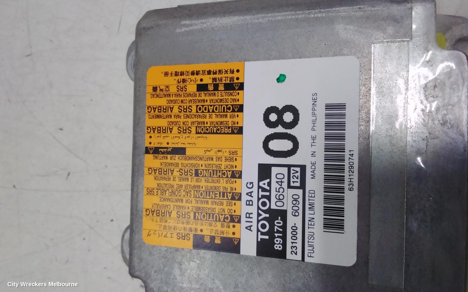 TOYOTA CAMRY AIRBAG MODULE/SENSOR, MODULE, ASV50/AVV50, 11/2011 - 10/2017